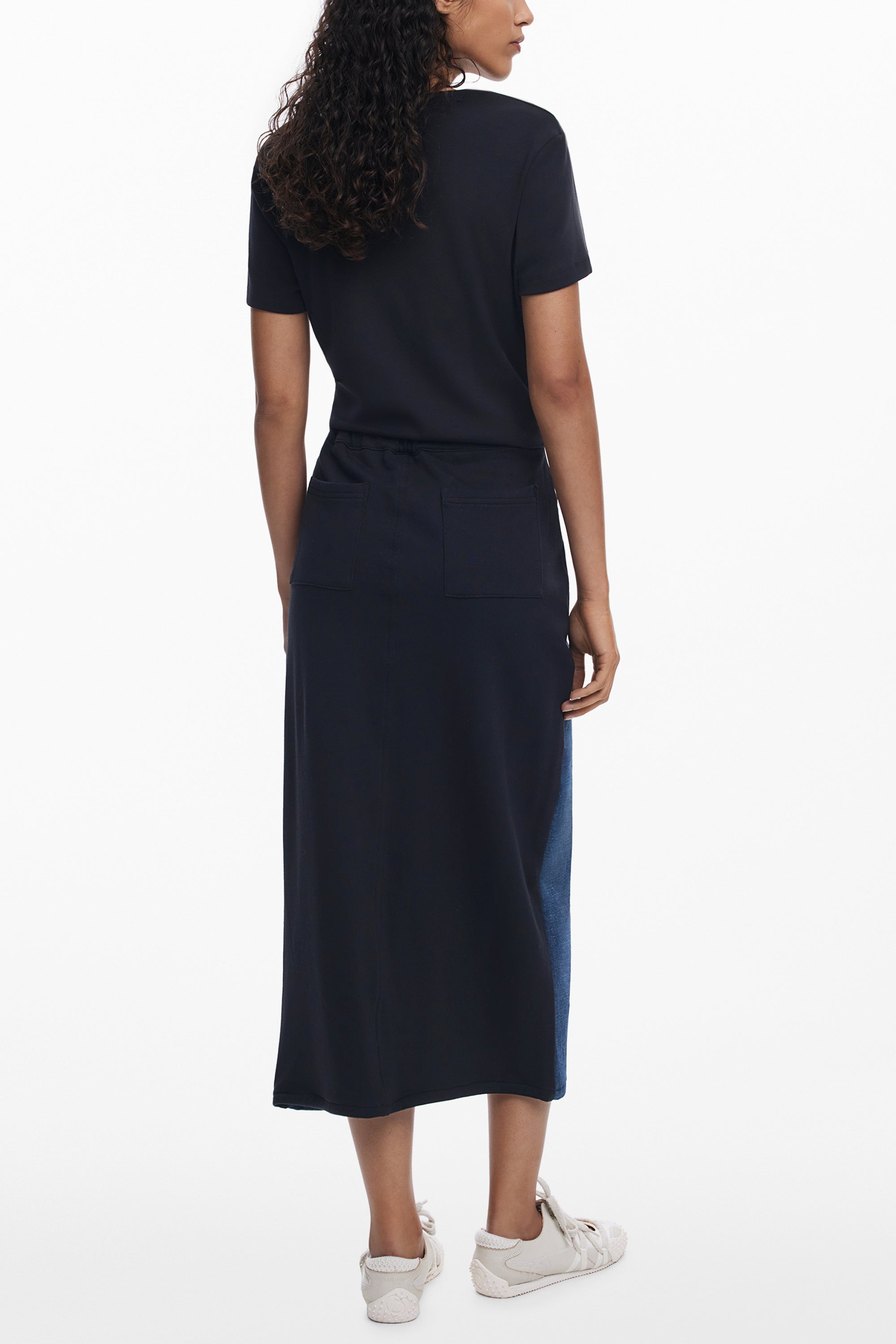 DESIGUAL WOMEN'S BLUE LONGUETTE SKIRT