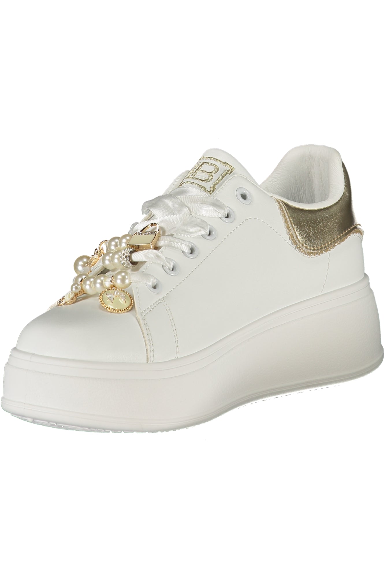 LAURA BIAGIOTTI WOMEN'S WHITE SPORTS SHOES