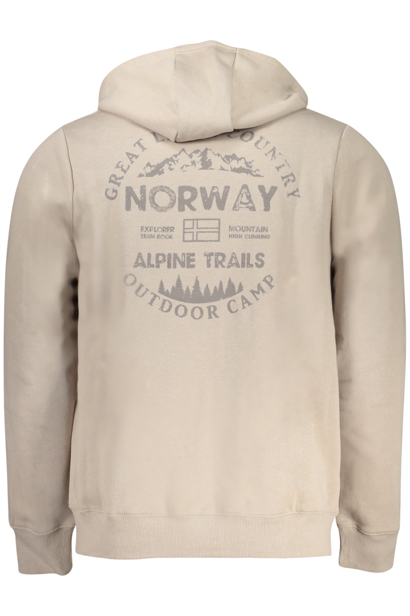 NORWAY 1963 MEN'S BEIGE ZIP-UP SWEATSHIRT