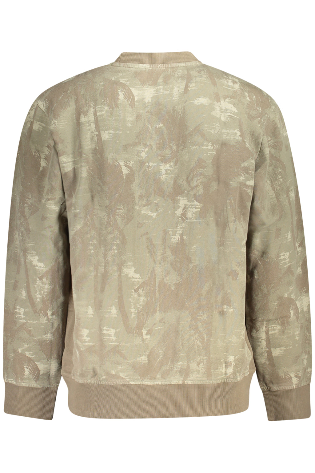 BOSS MEN'S ZIP-FREE SWEATSHIRT BROWN