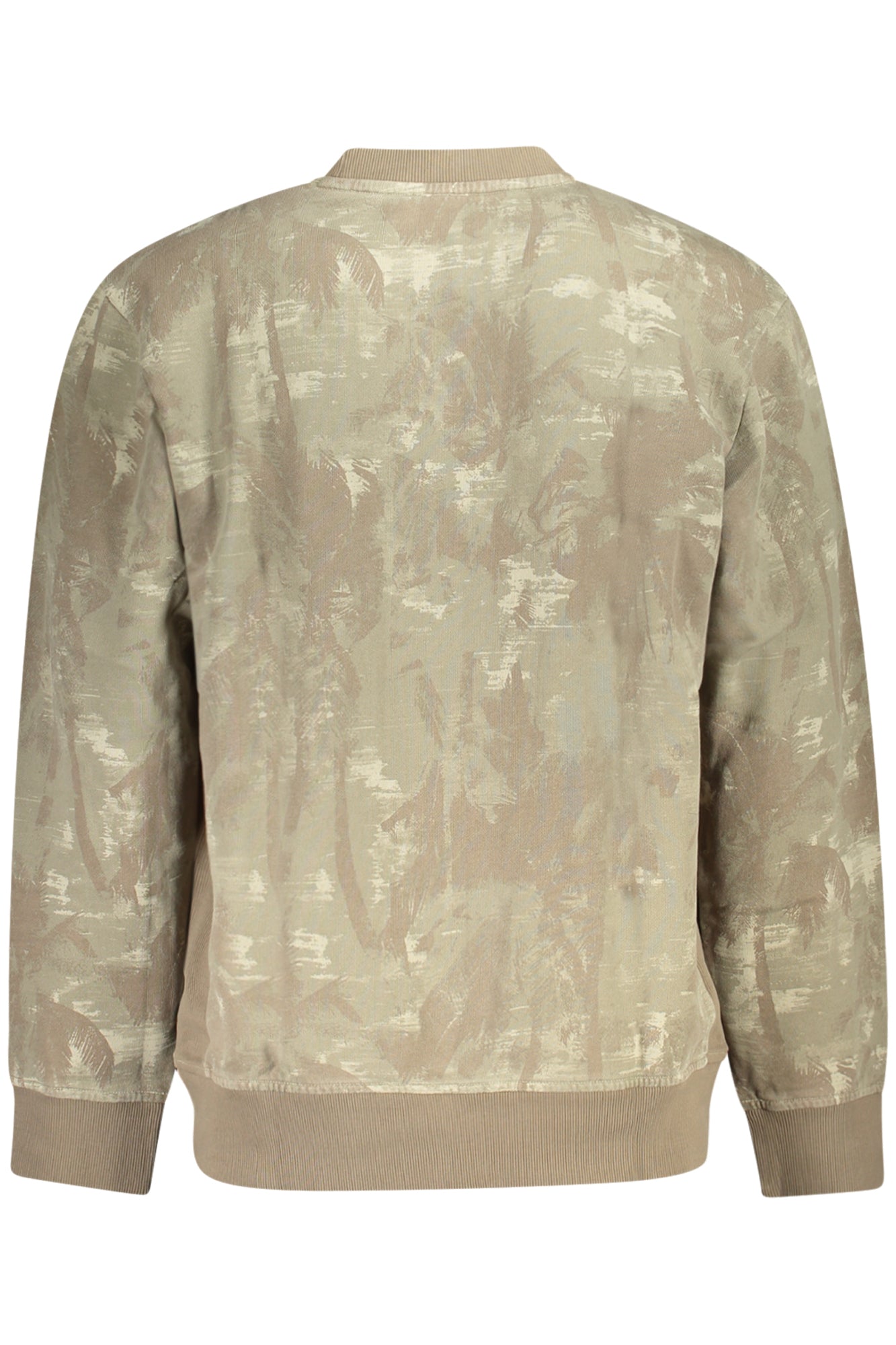 BOSS MEN'S ZIP-FREE SWEATSHIRT BROWN