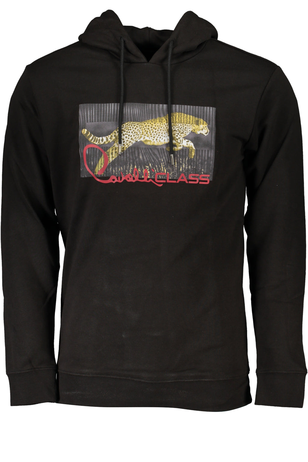 CAVALLI CLASS MEN'S BLACK ZIP-OUT SWEATSHIRT