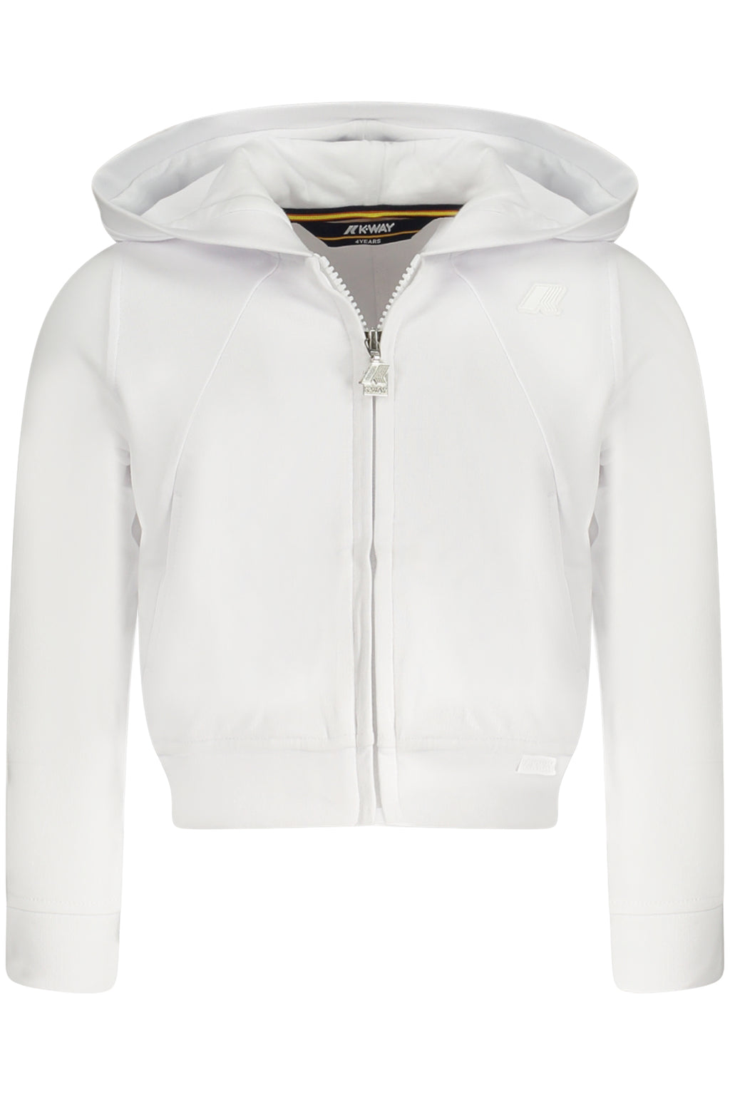 K-WAY ZIP-UP SWEATSHIRT FOR GIRLS WHITE