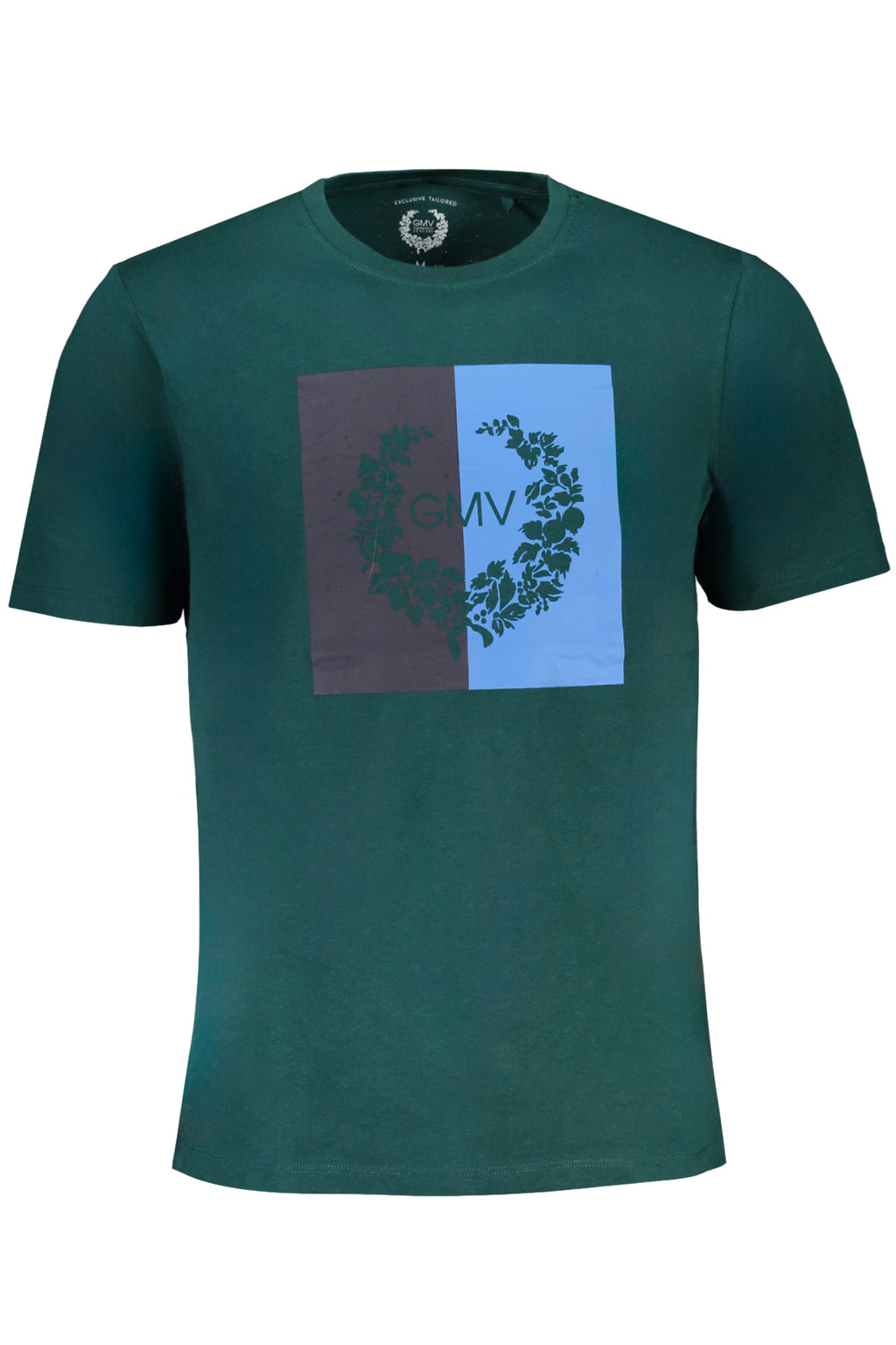 GIAN MARCO VENTURI GREEN MEN'S SHORT SLEEVED T-SHIRT