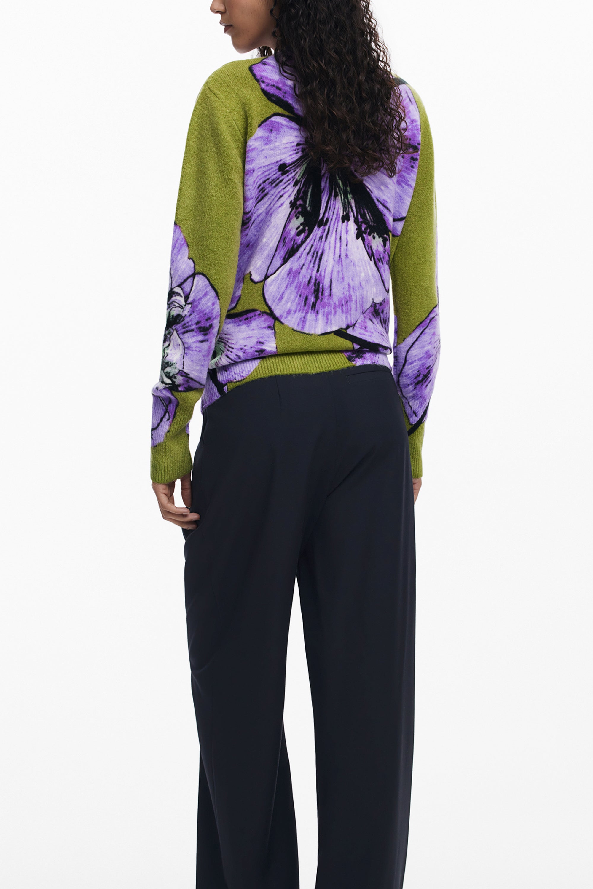 DESIGUAL WOMEN'S PURPLE SWEATER