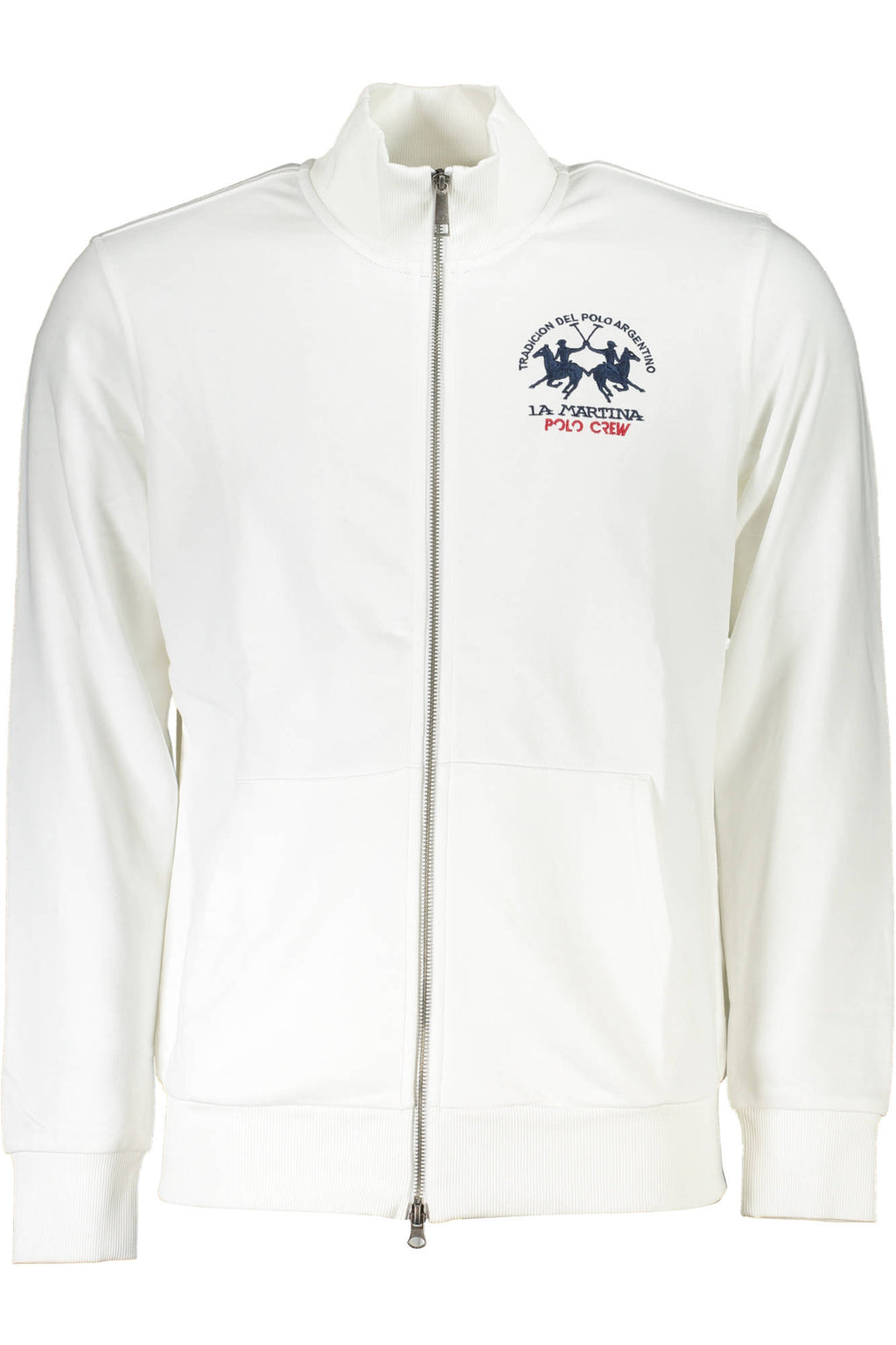 LA MARTINA MEN'S WHITE ZIPPED SWEATSHIRT