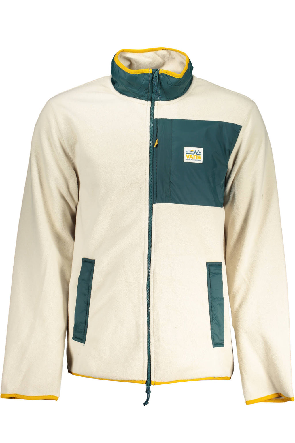 VANS MEN'S BEIGE ZIPPED SWEATSHIRT