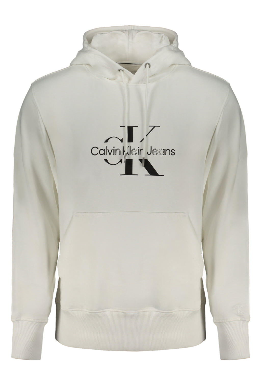 CALVIN KLEIN MEN'S WHITE ZIPLESS SWEATSHIRT