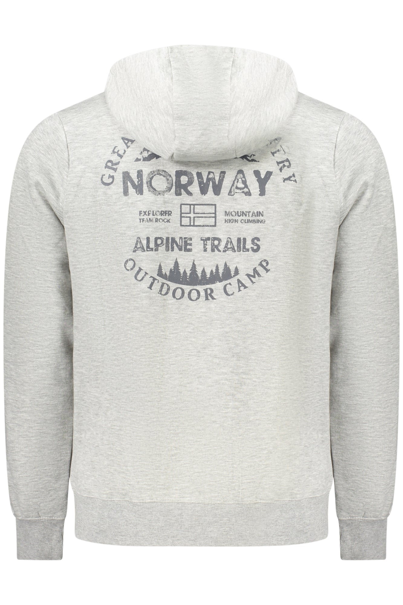 NORWAY 1963 MEN'S GRAY ZIP-UP SWEATSHIRT