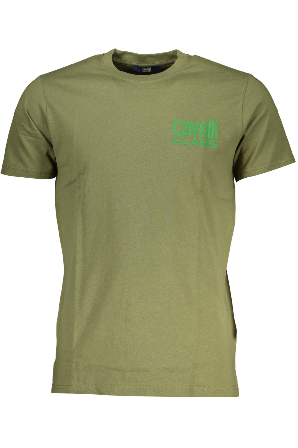 CAVALLI CLASS GREEN MEN'S SHORT SLEEVED T-SHIRT