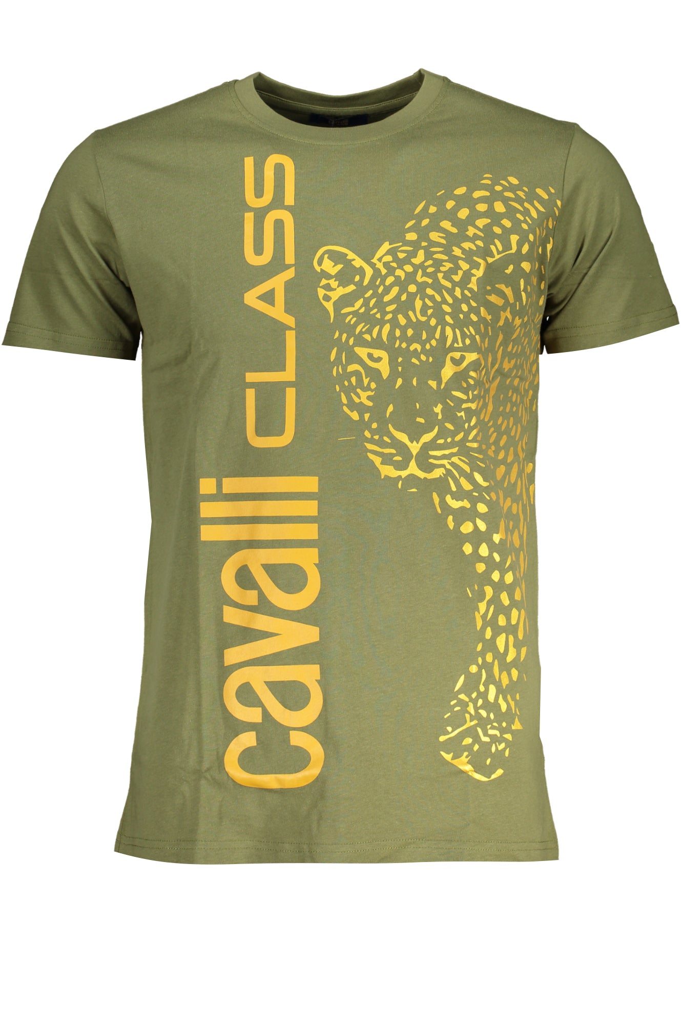 CAVALLI CLASS GREEN MEN'S SHORT SLEEVED T-SHIRT