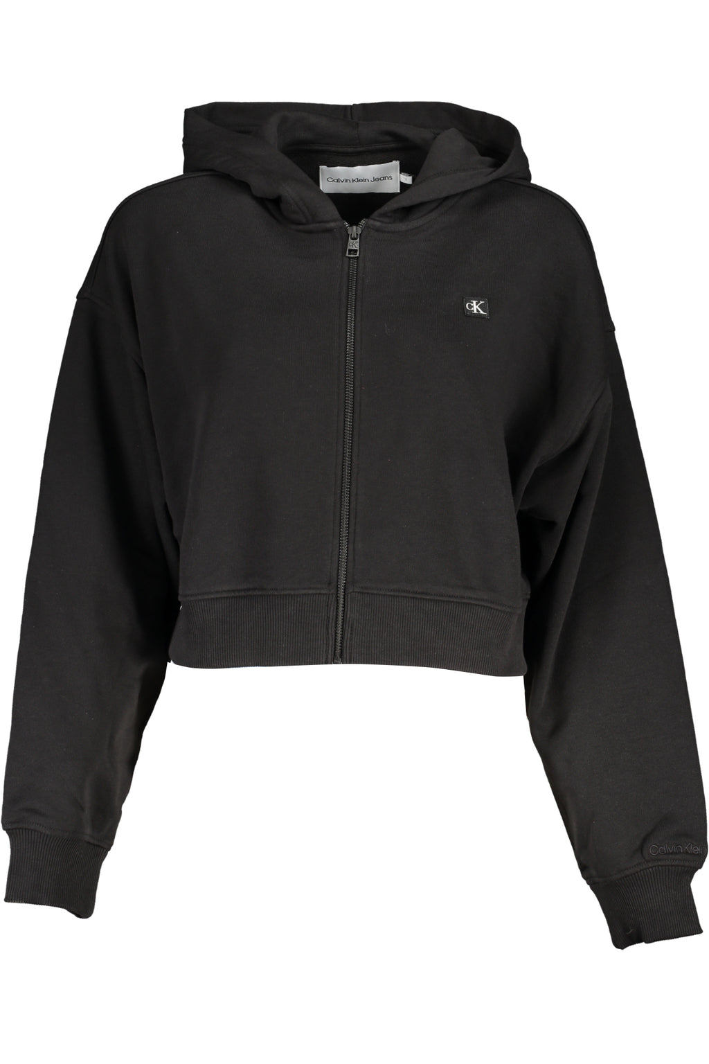 CALVIN KLEIN WOMEN'S BLACK ZIP SWEATSHIRT