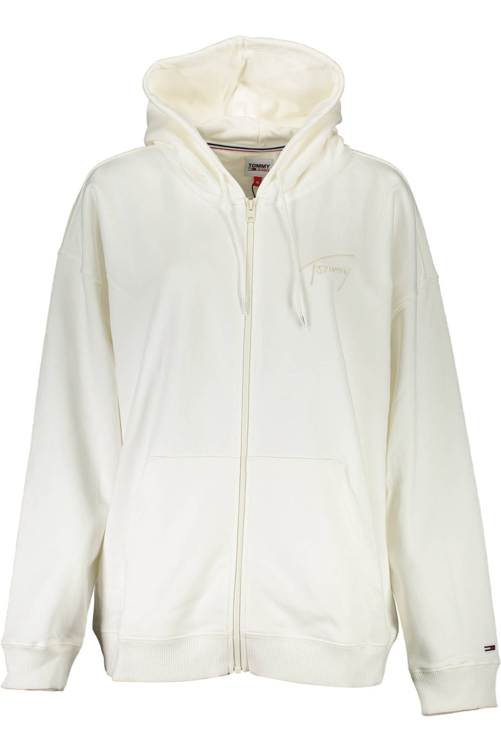 TOMMY HILFIGER SWEATSHIRT WITH ZIP WOMAN WHITE