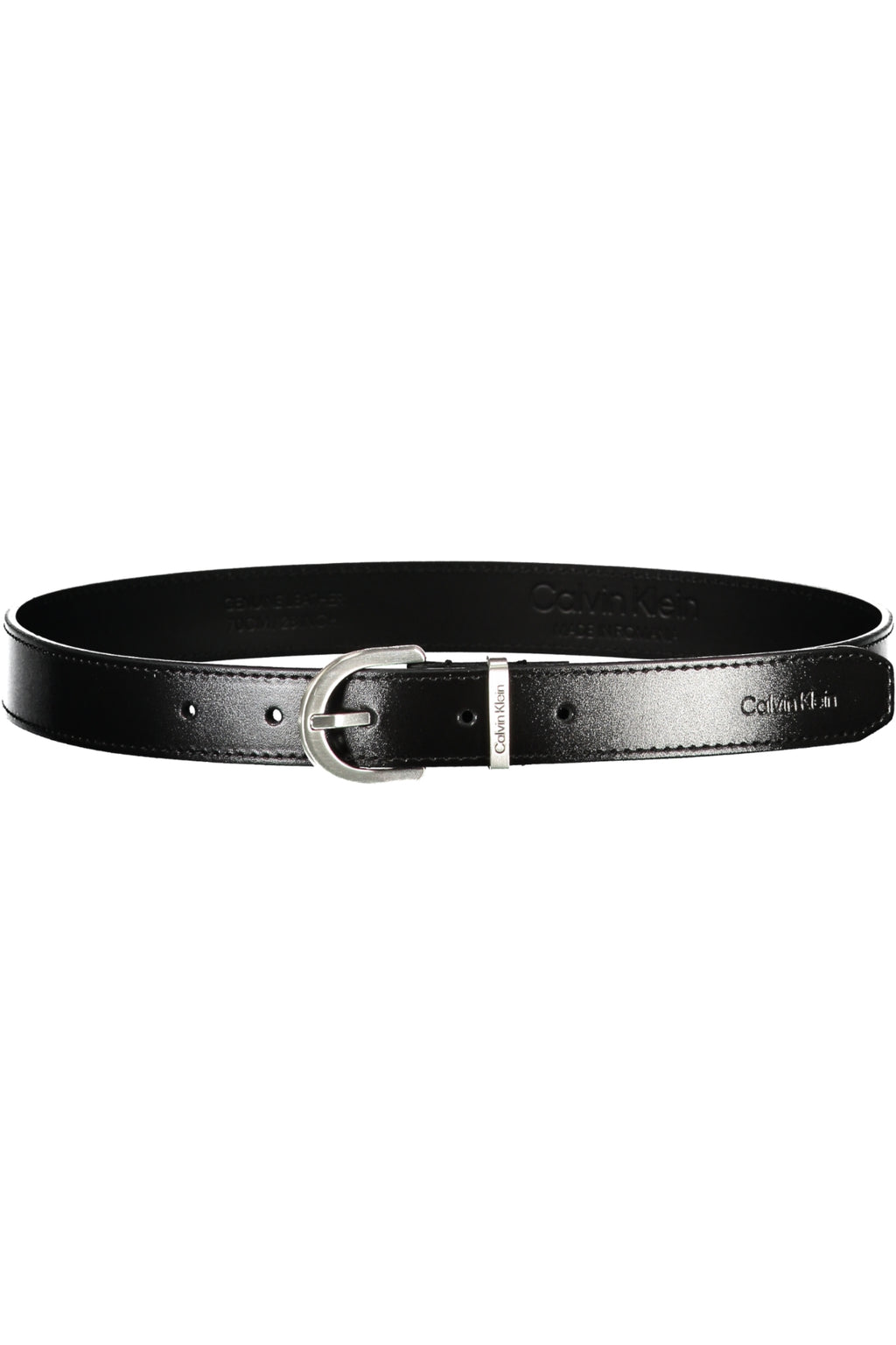 CALVIN KLEIN WOMEN'S BLACK LEATHER BELT