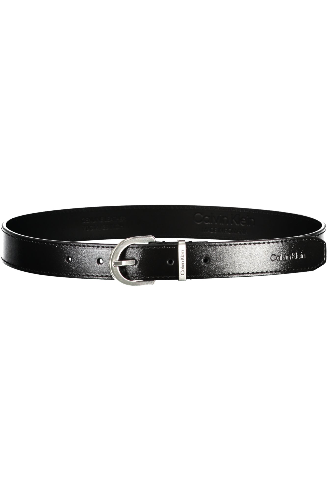 CALVIN KLEIN WOMEN'S BLACK LEATHER BELT