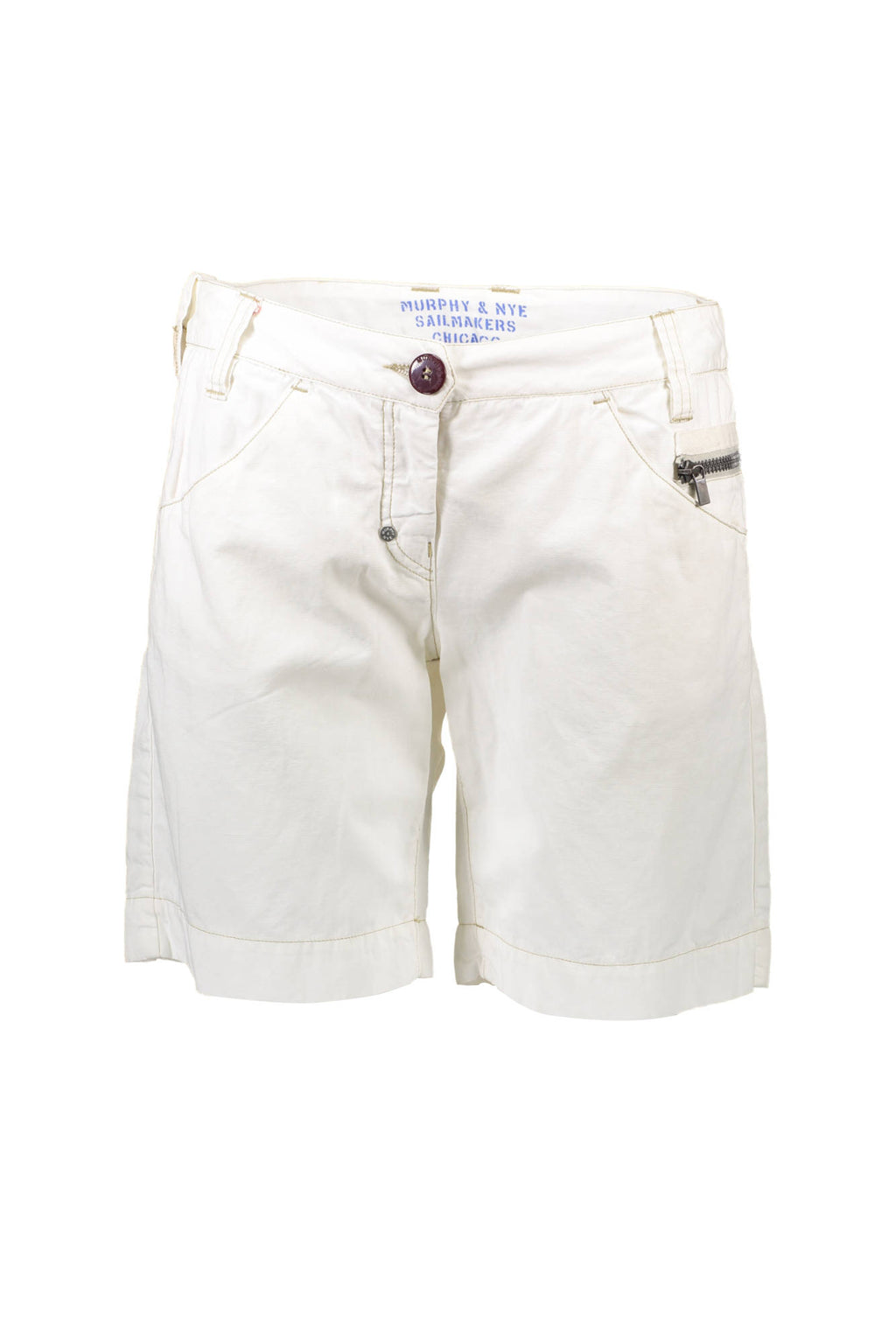 MURPHY & NYE WOMEN'S WHITE BERMUDA TROUSERS