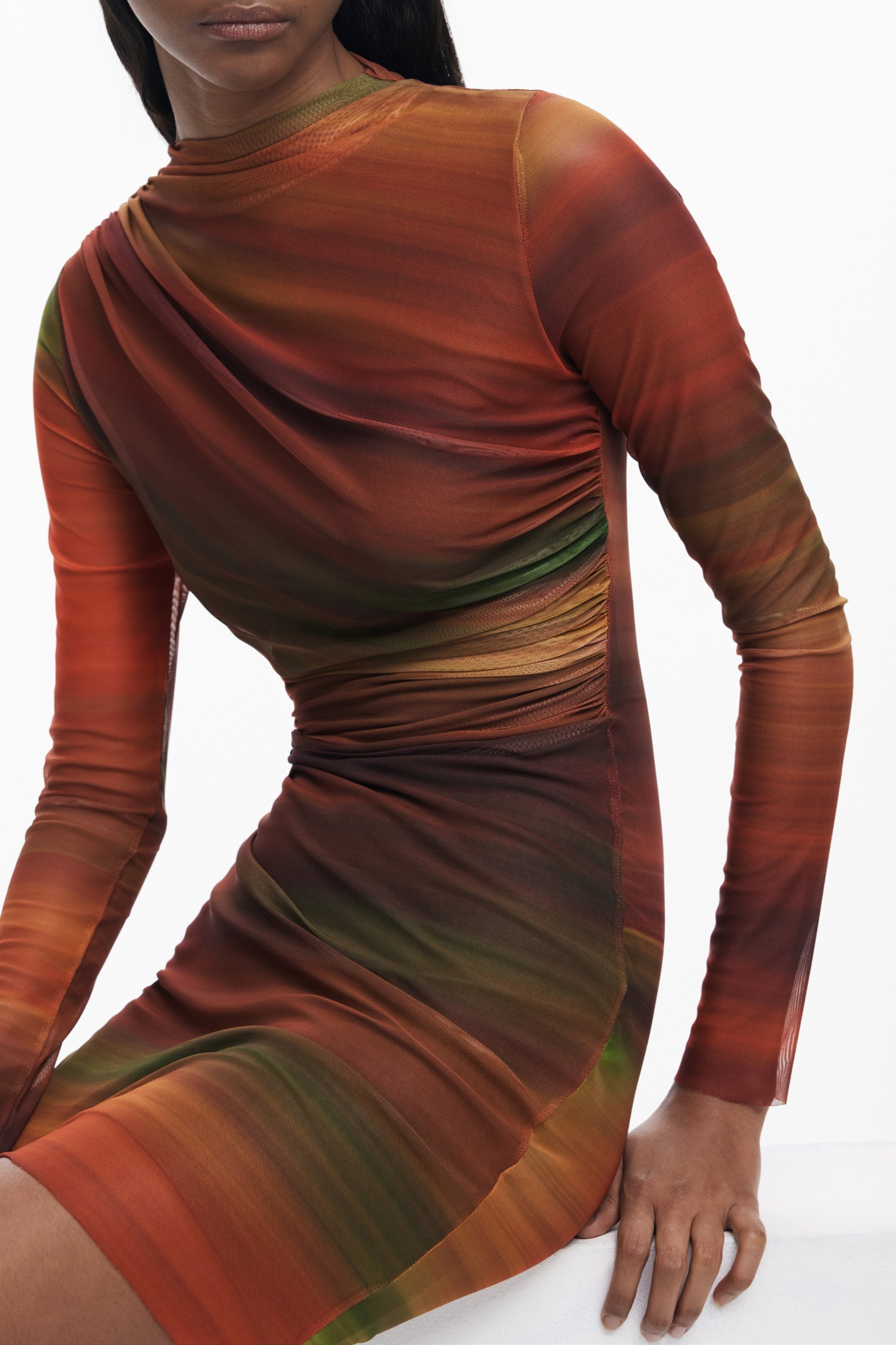 DESIGUAL WOMEN'S SHORT DRESS ORANGE
