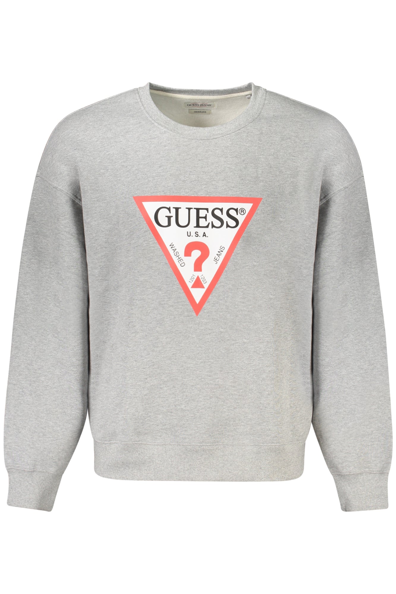 GUESS JEANS SWEATSHIRT WITHOUT ZIP MEN GREY