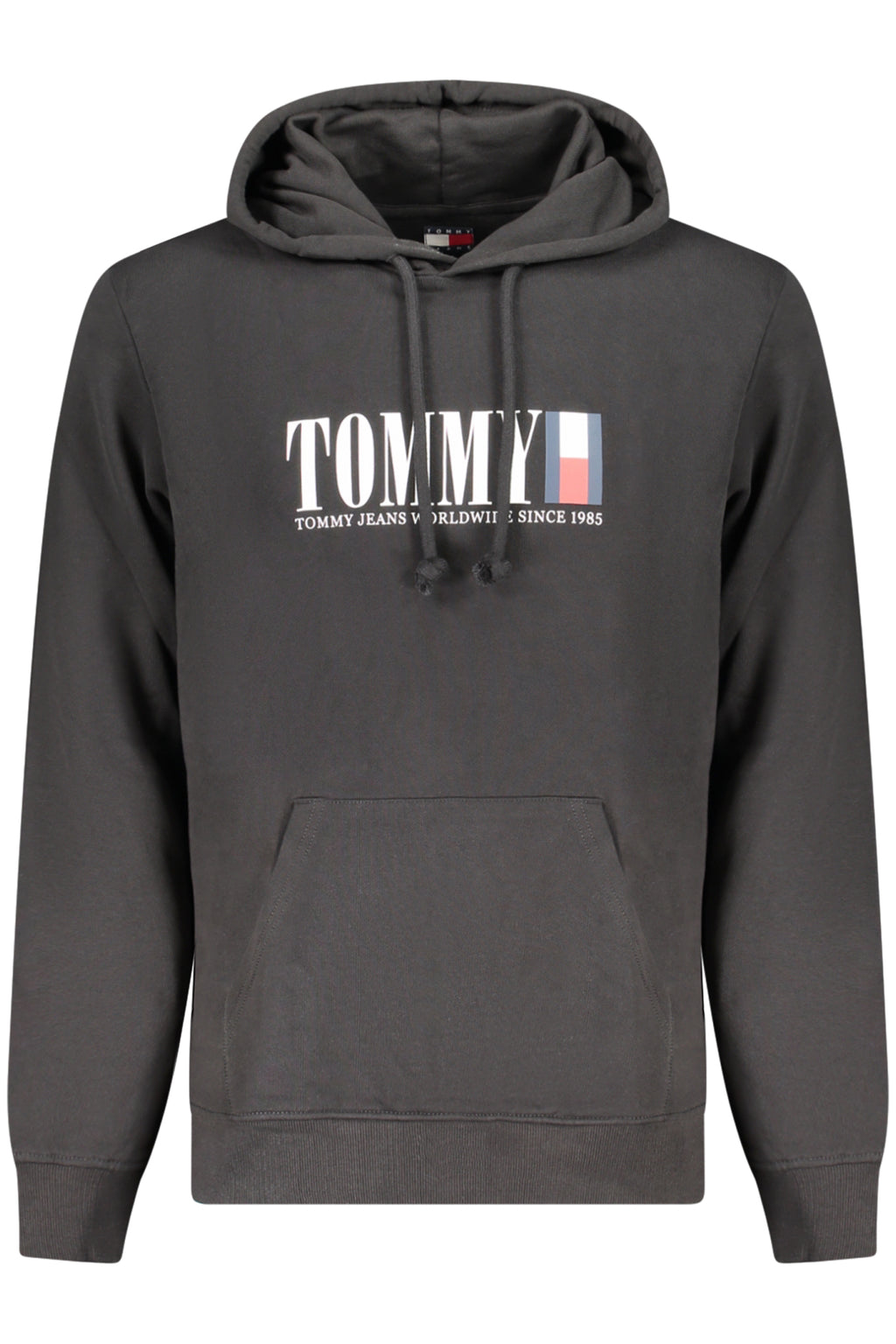 TOMMY HILFIGER MEN'S BLACK ZIP-UP SWEATSHIRT
