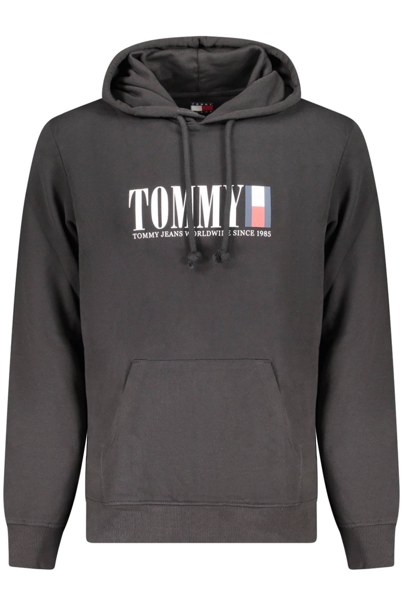 TOMMY HILFIGER MEN'S BLACK ZIP-UP SWEATSHIRT