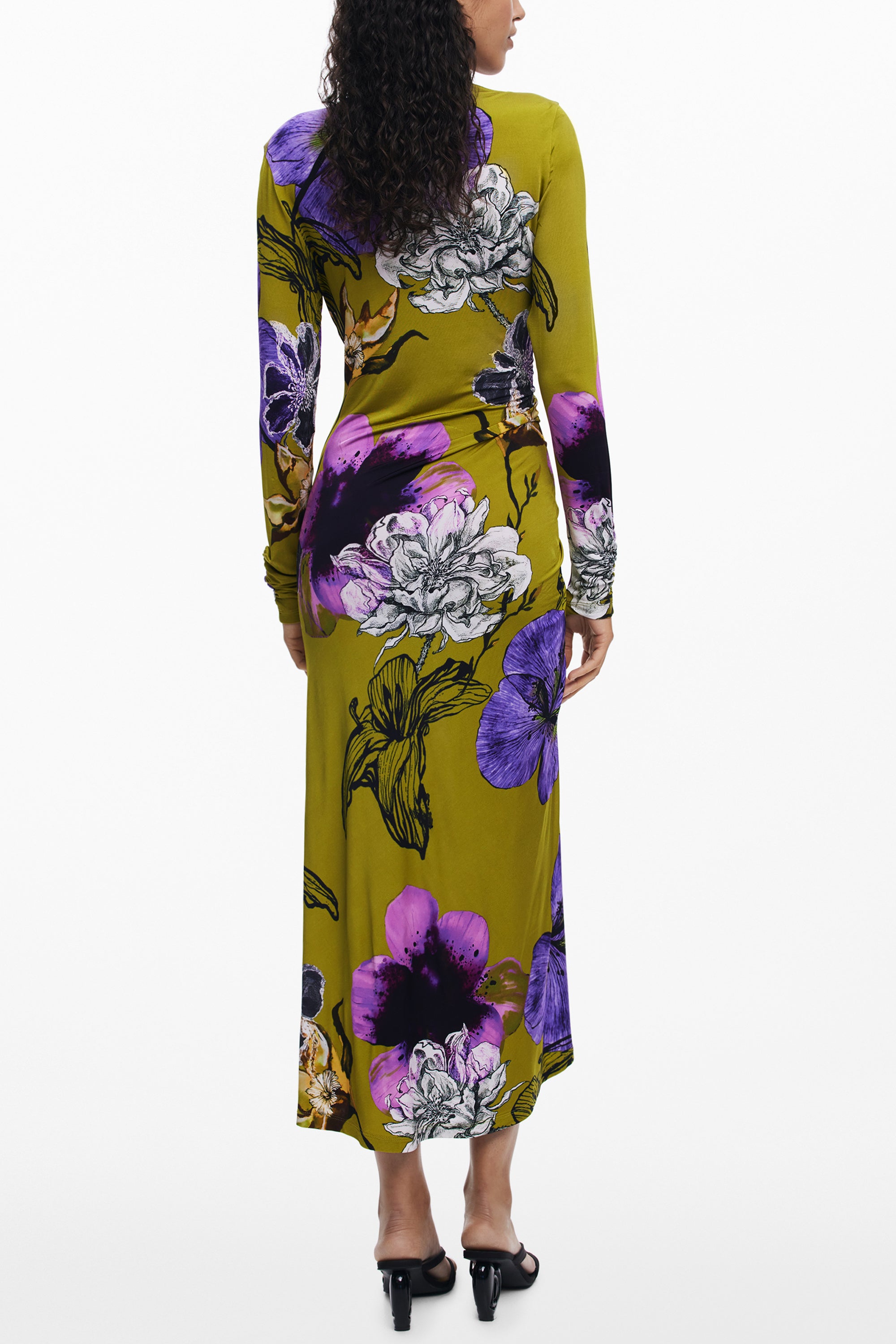 DESIGUAL WOMEN'S LONG DRESS GREEN