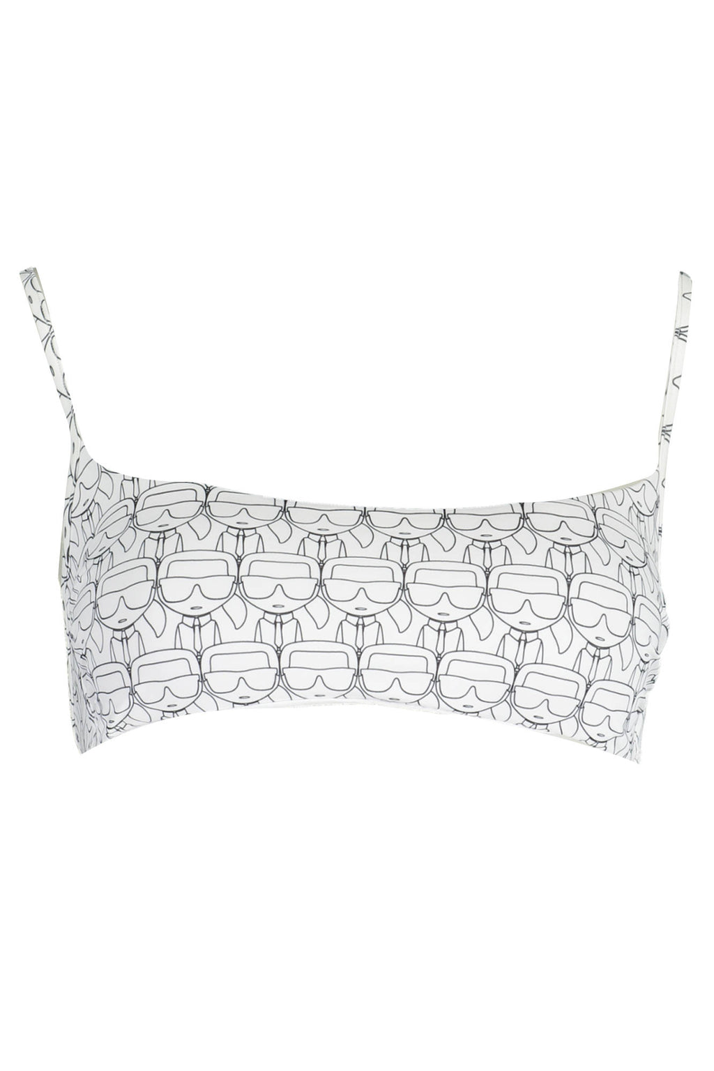KARL LAGERFELD BEACHWEAR SWIMSUIT TOP WOMEN WHITE