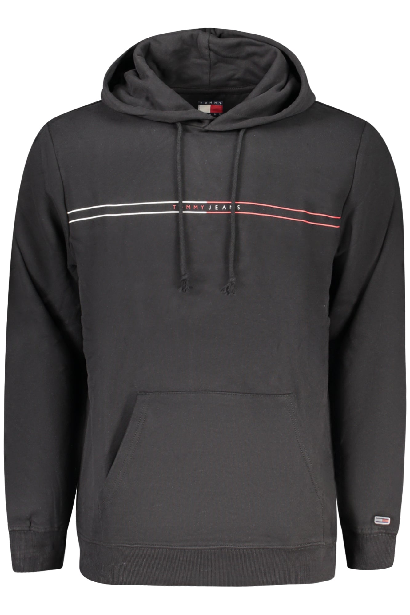TOMMY HILFIGER MEN'S BLACK ZIP-UP SWEATSHIRT