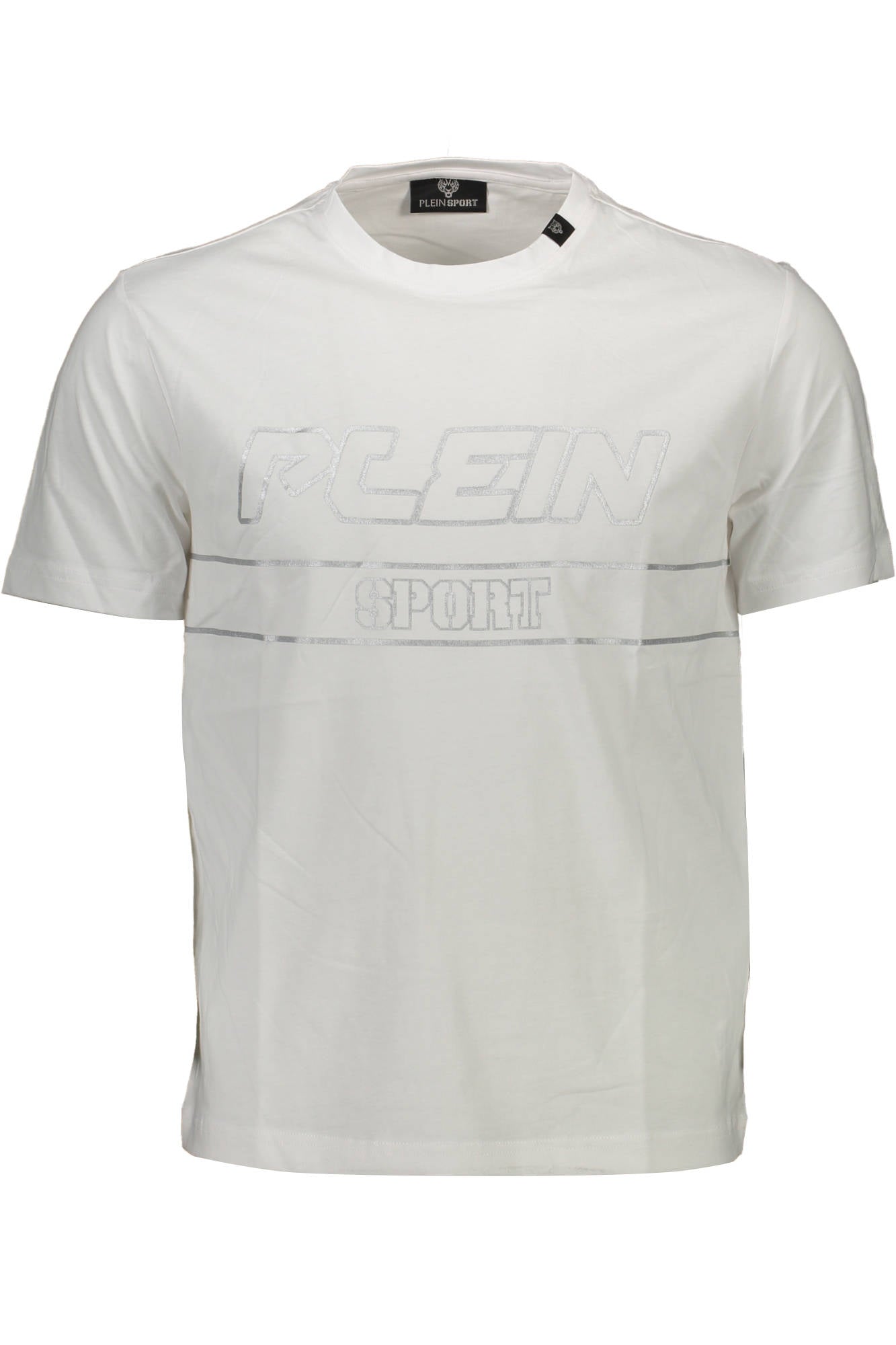 PLEIN SPORT WHITE MEN'S SHORT SLEEVE T-SHIRT