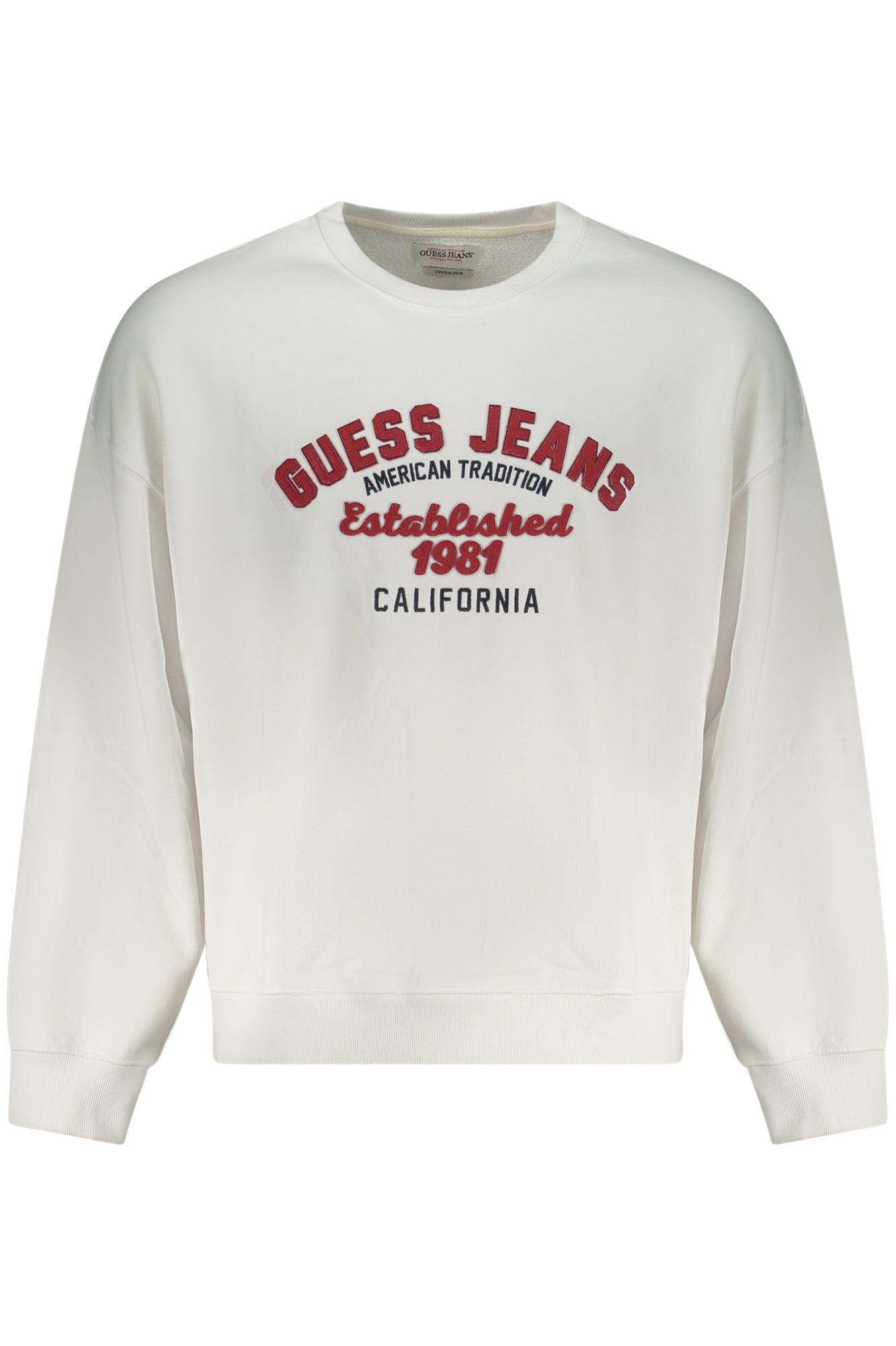 GUESS JEANS SWEATSHIRT WITHOUT ZIP MEN WHITE
