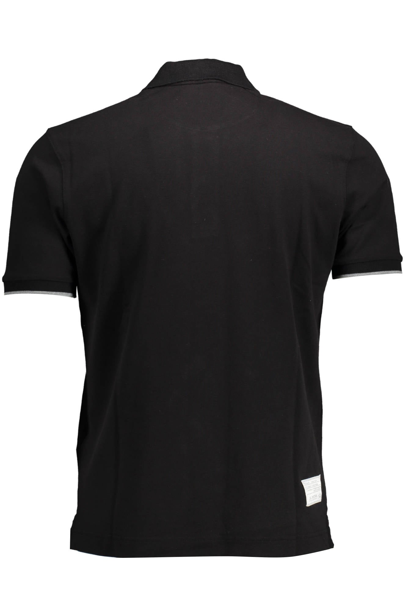 LA MARTINA MEN'S BLACK SHORT SLEEVED POLO SHIRT
