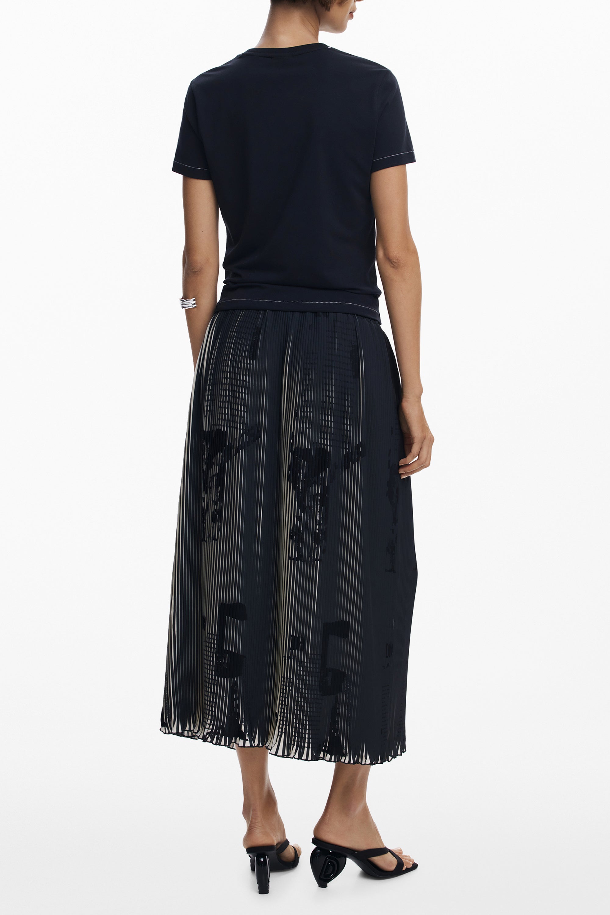 DESIGUAL WOMEN'S LONG SKIRT BLACK