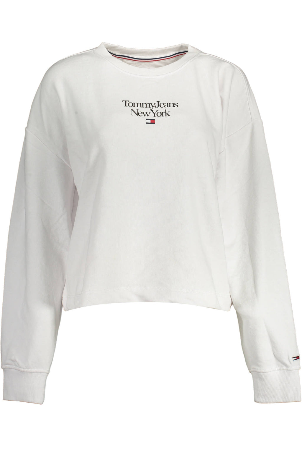 TOMMY HILFIGER WOMEN'S WHITE SWEATSHIRT WITHOUT ZIP