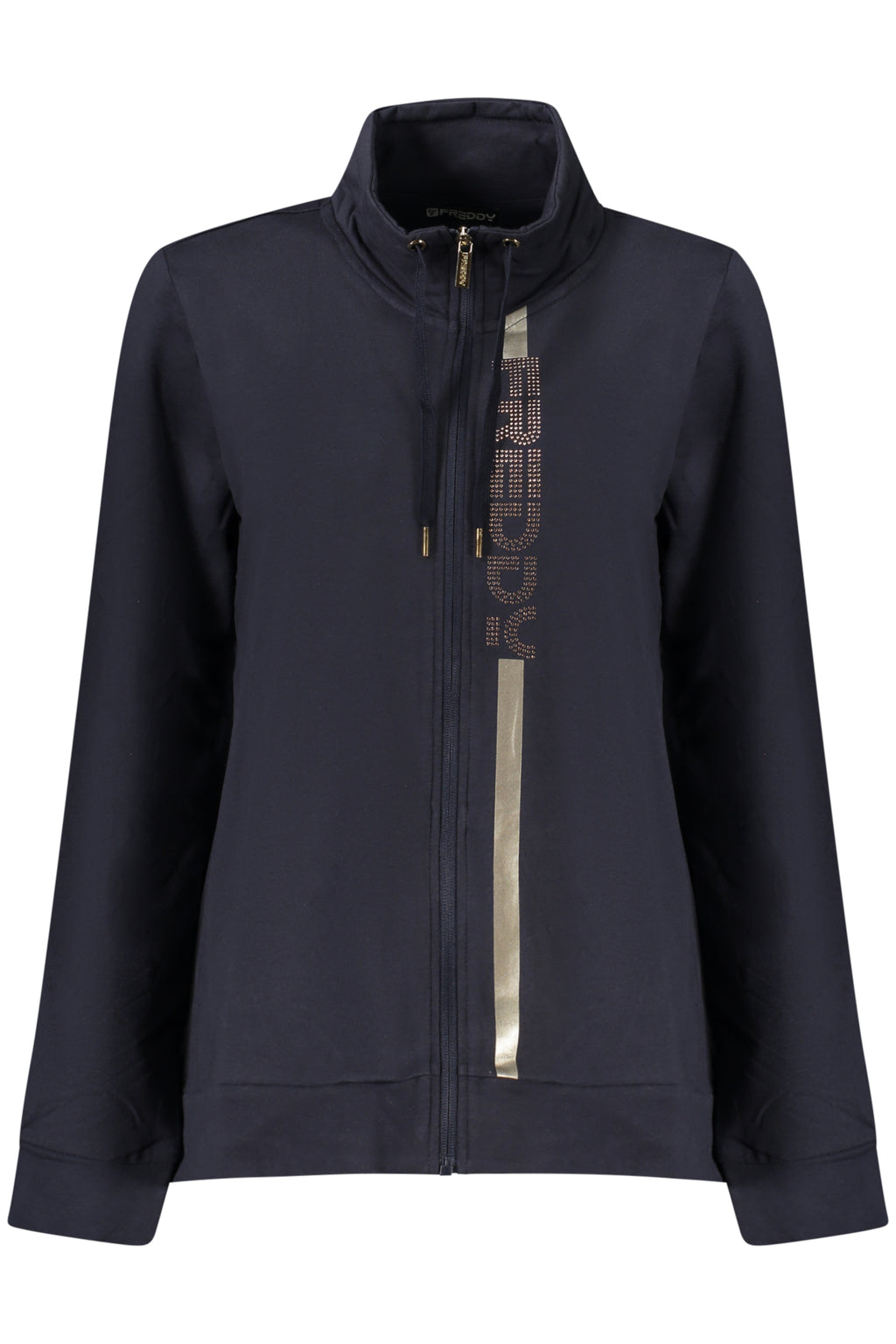 FREDDY WOMEN'S BLUE ZIP-UP SWEATSHIRT