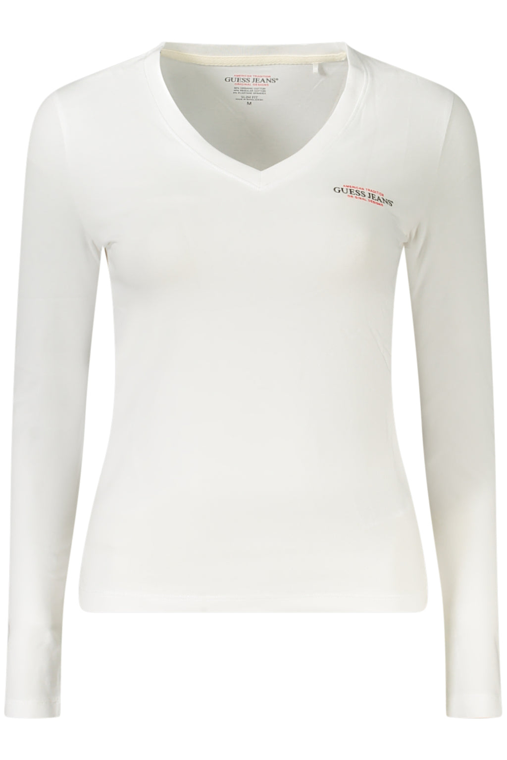 GUESS JEANS WOMEN'S LONG-SLEEVED T-SHIRT WHITE