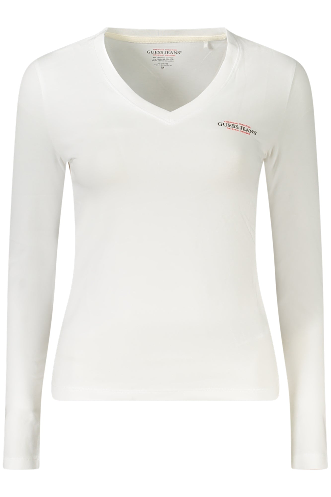 GUESS JEANS WOMEN'S LONG-SLEEVED T-SHIRT WHITE