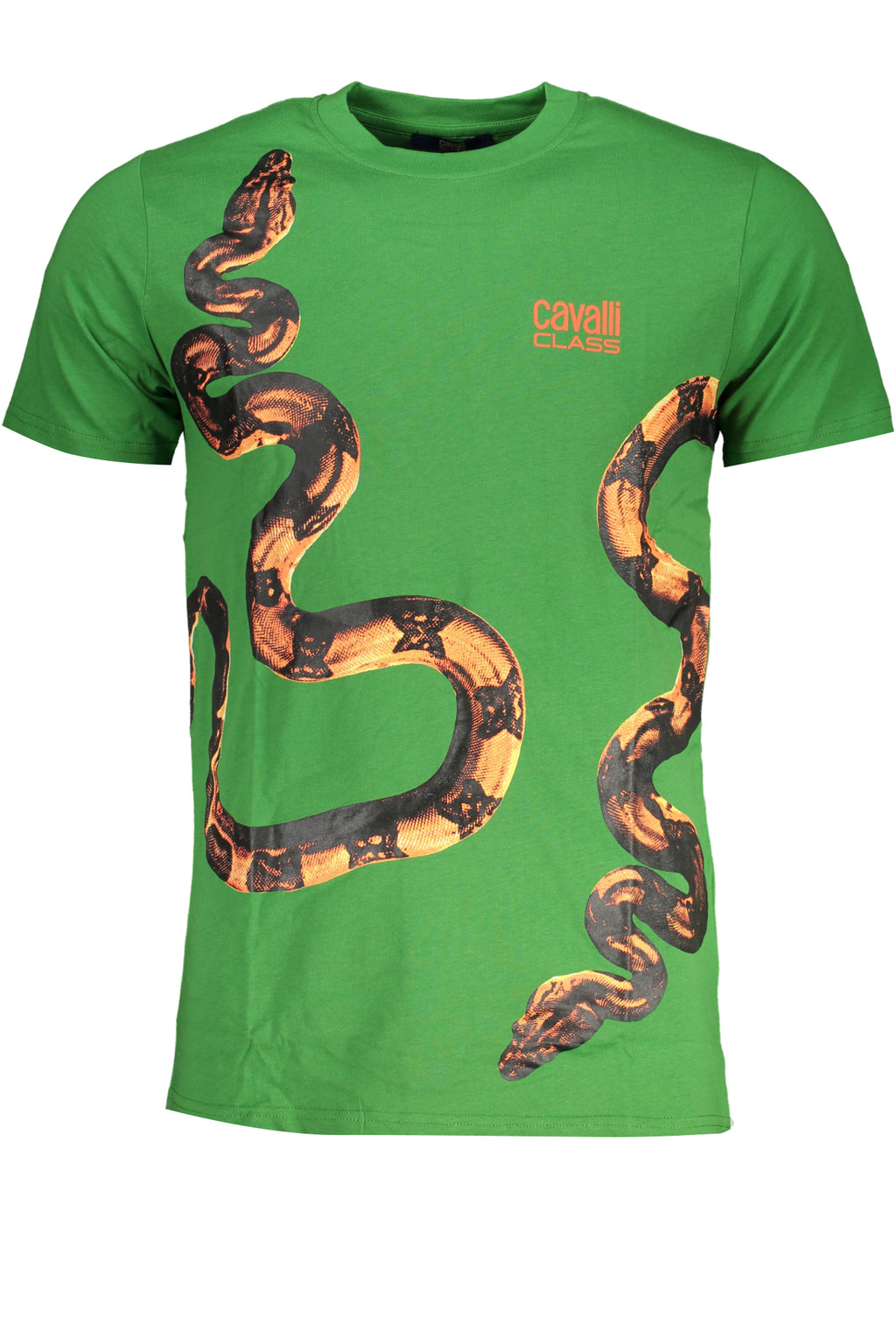 CAVALLI CLASS GREEN MEN'S SHORT SLEEVED T-SHIRT