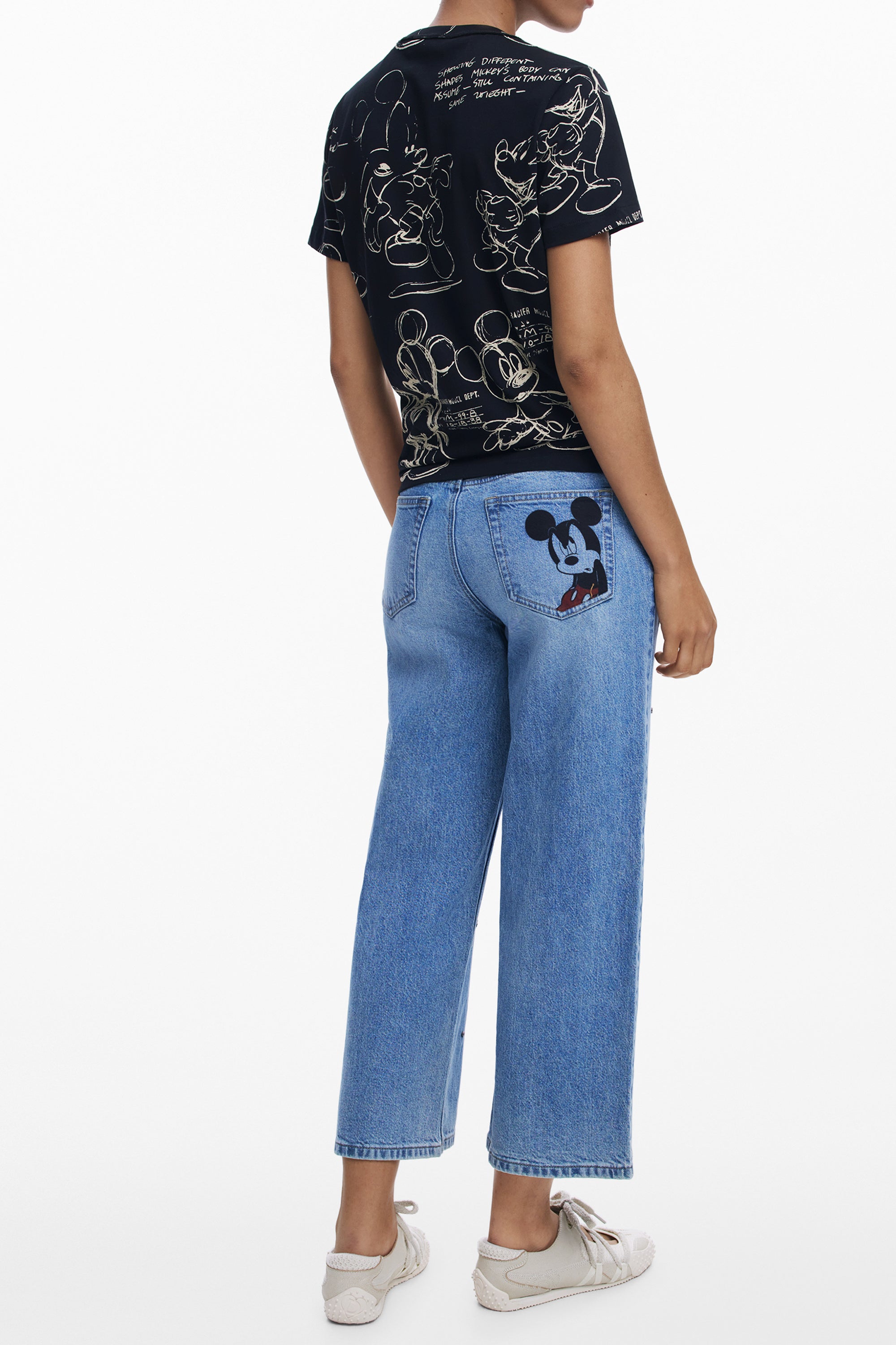 DESIGUAL WOMEN'S SHORT-SLEEVE T-SHIRT BLACK