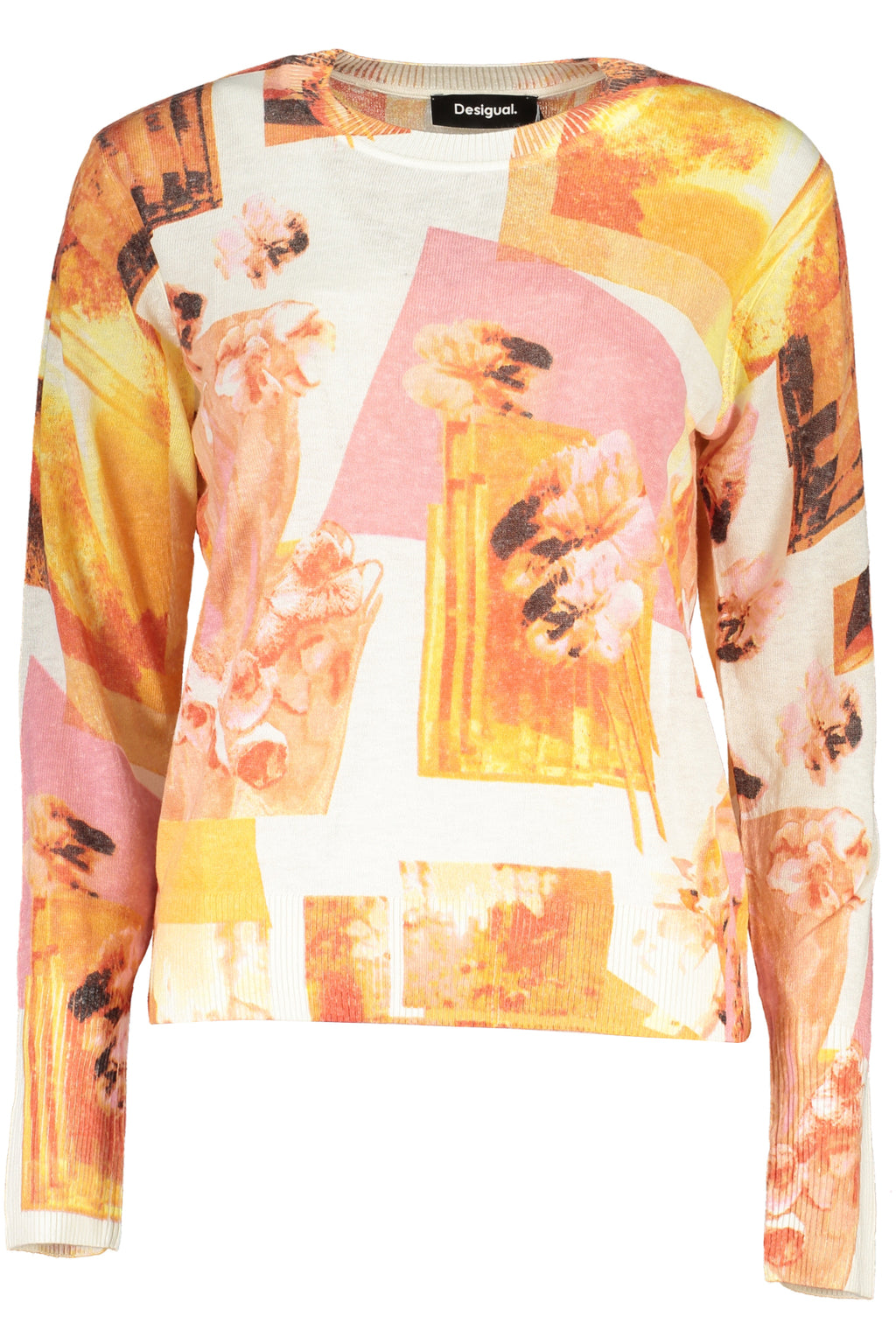 DESIGUAL WHITE WOMEN'S SWEATER