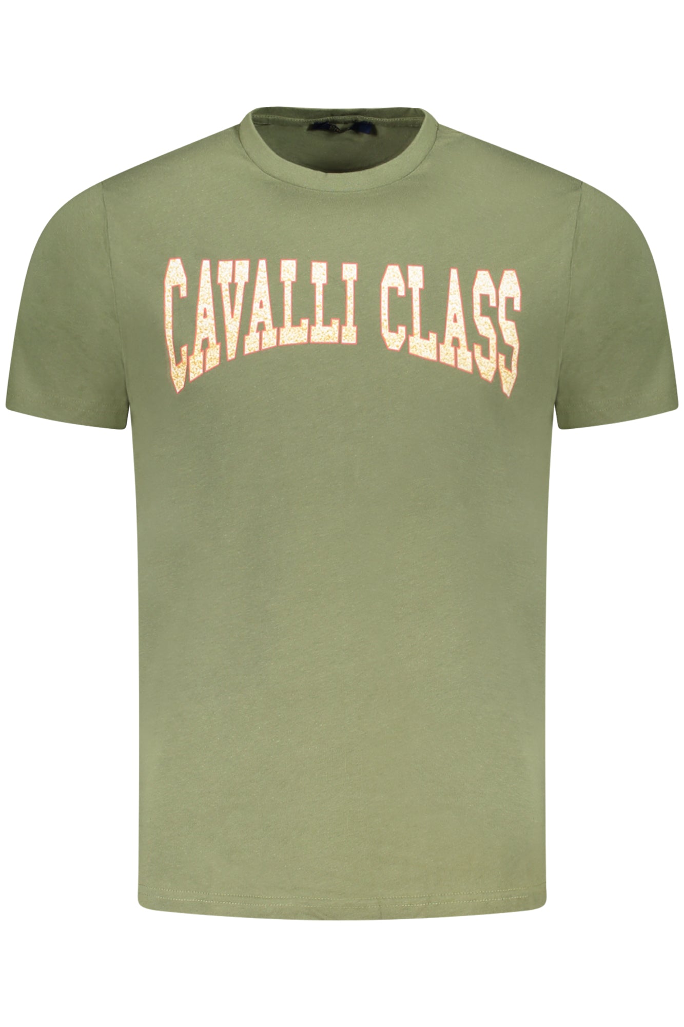 CAVALLI CLASS GREEN MEN'S SHORT SLEEVED T-SHIRT