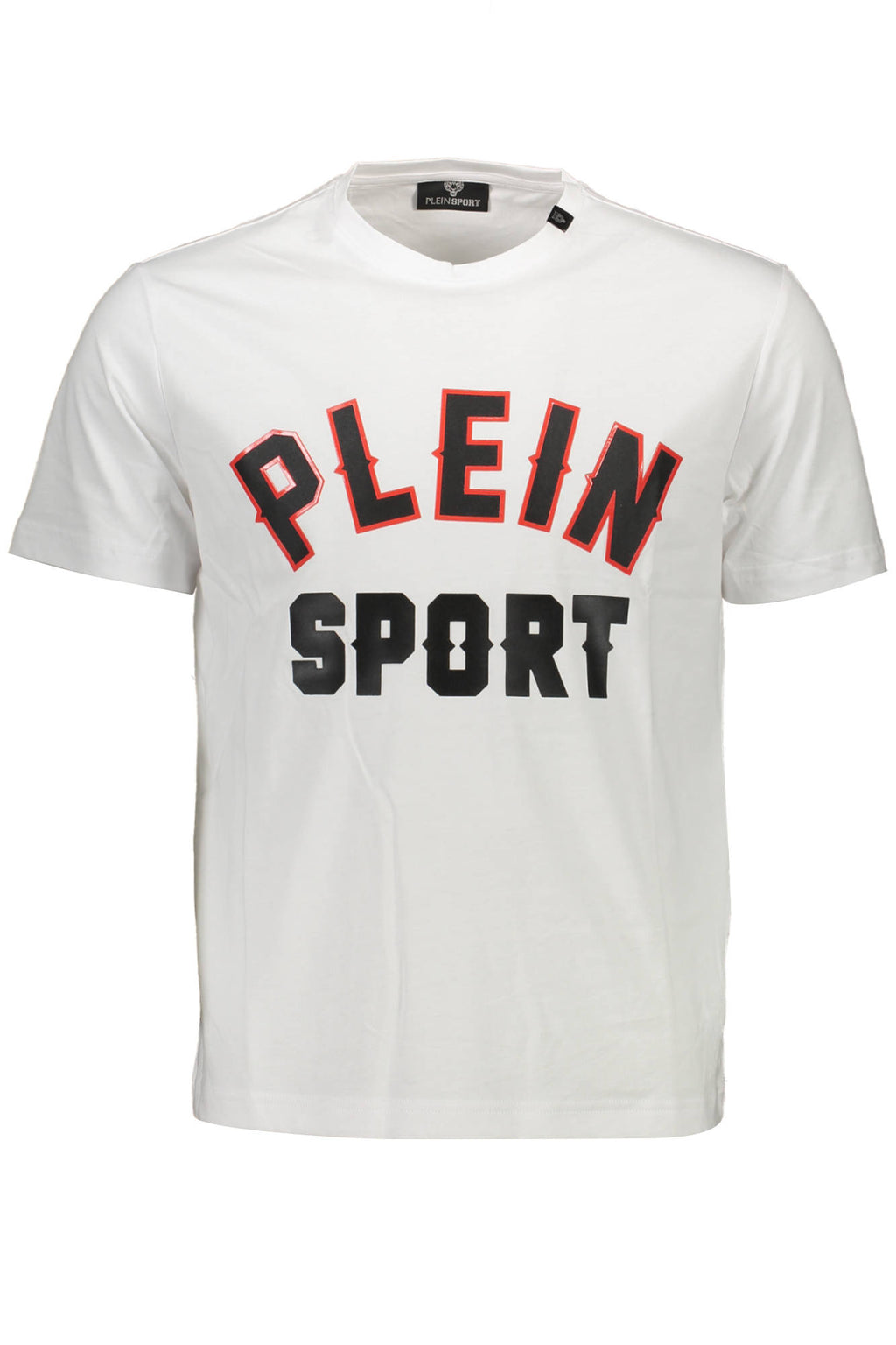 PLEIN SPORT WHITE MEN'S SHORT SLEEVE T-SHIRT