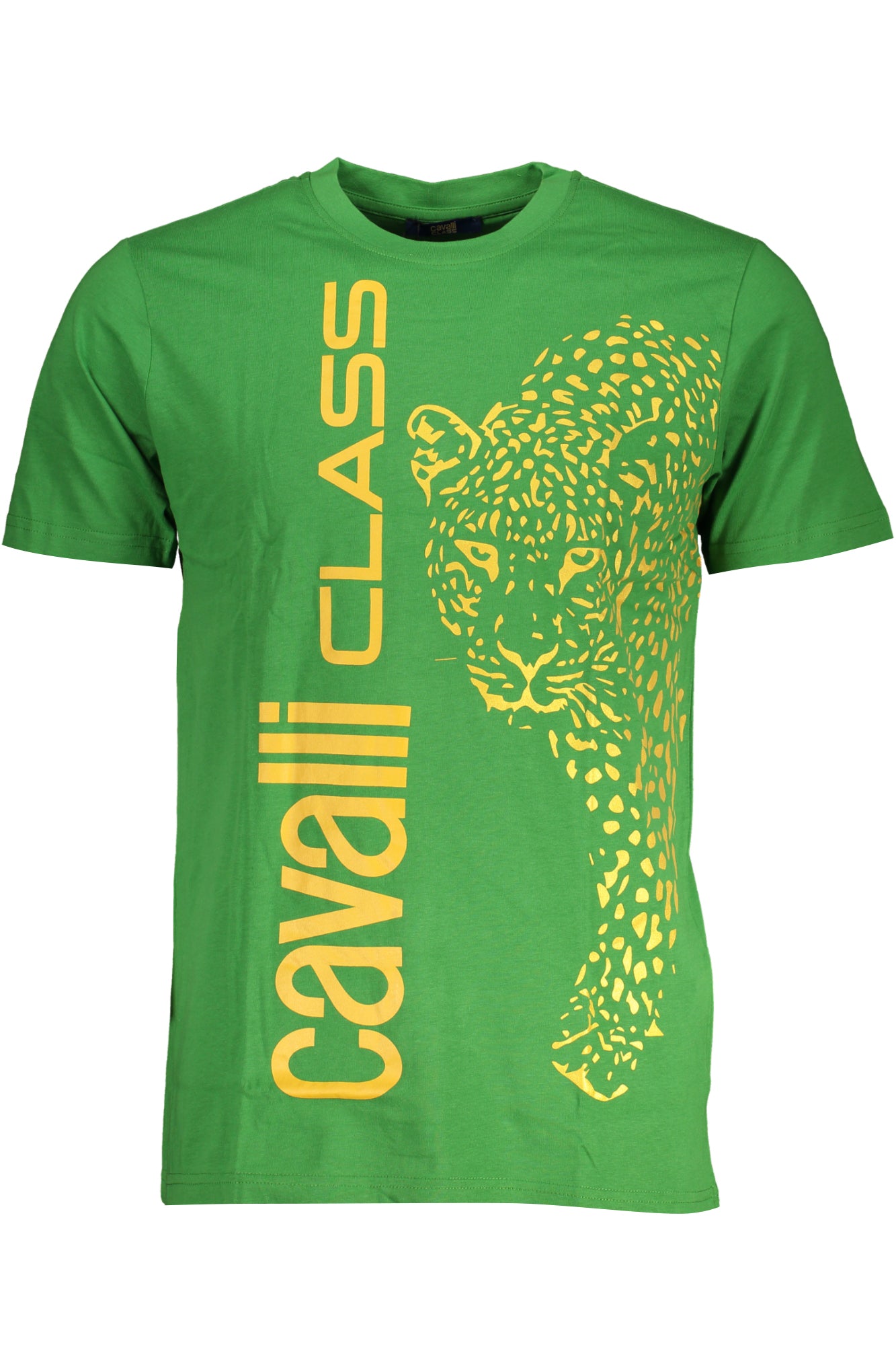 CAVALLI CLASS GREEN MEN'S SHORT SLEEVED T-SHIRT