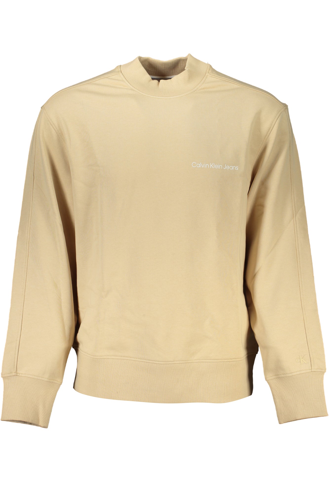 CALVIN KLEIN MEN'S BEIGE ZIPLESS SWEATSHIRT