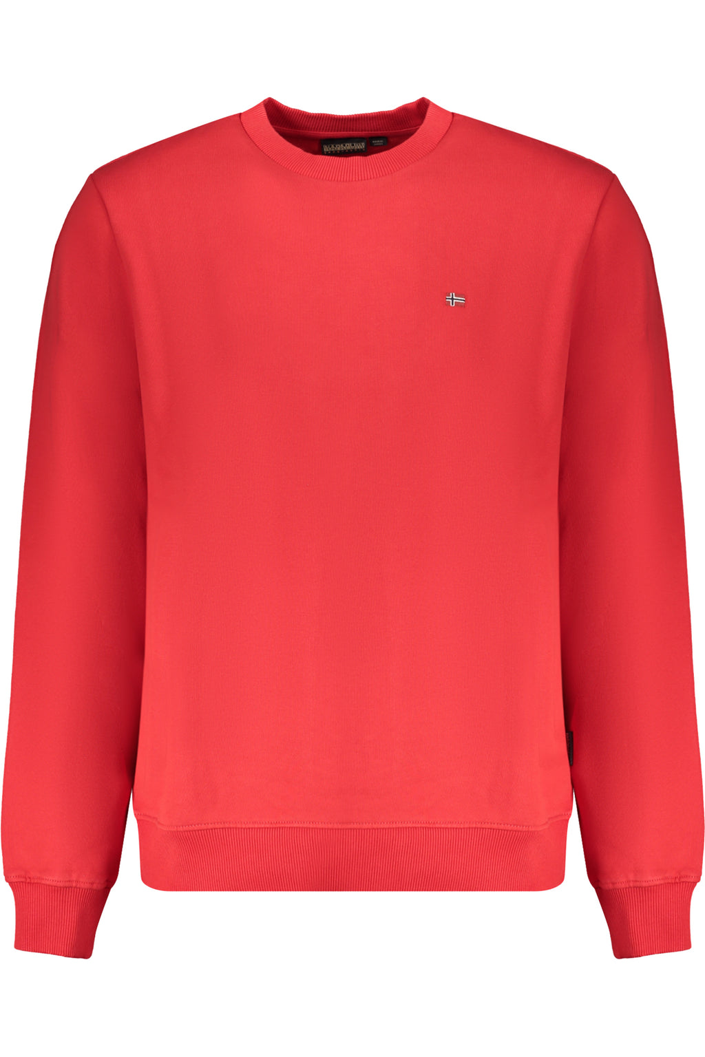 NAPAPIJRI RED MEN'S ZIP-LESS SWEATSHIRT