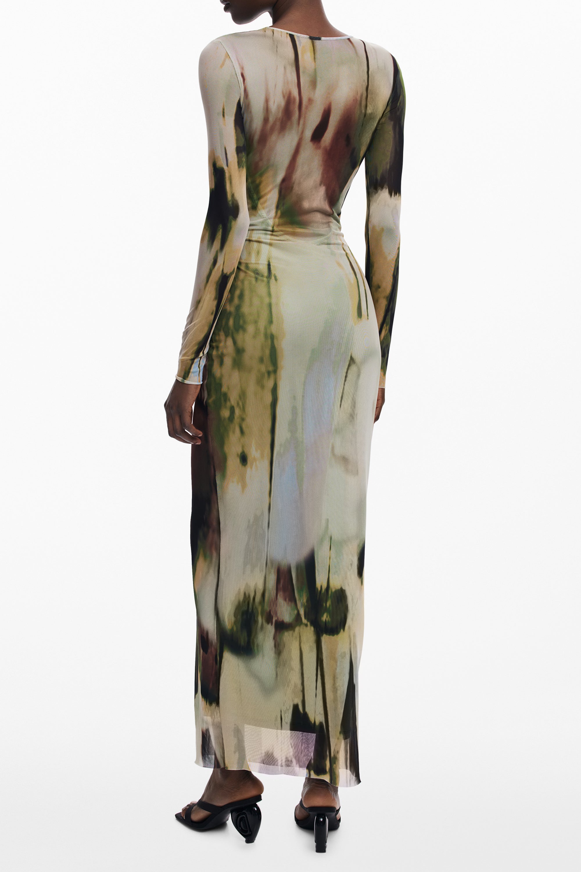 DESIGUAL WOMEN'S LONG DRESS GREEN