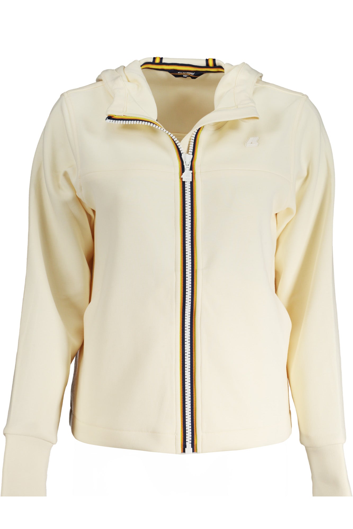 K-WAY BEIGE WOMEN'S ZIP SWEATSHIRT