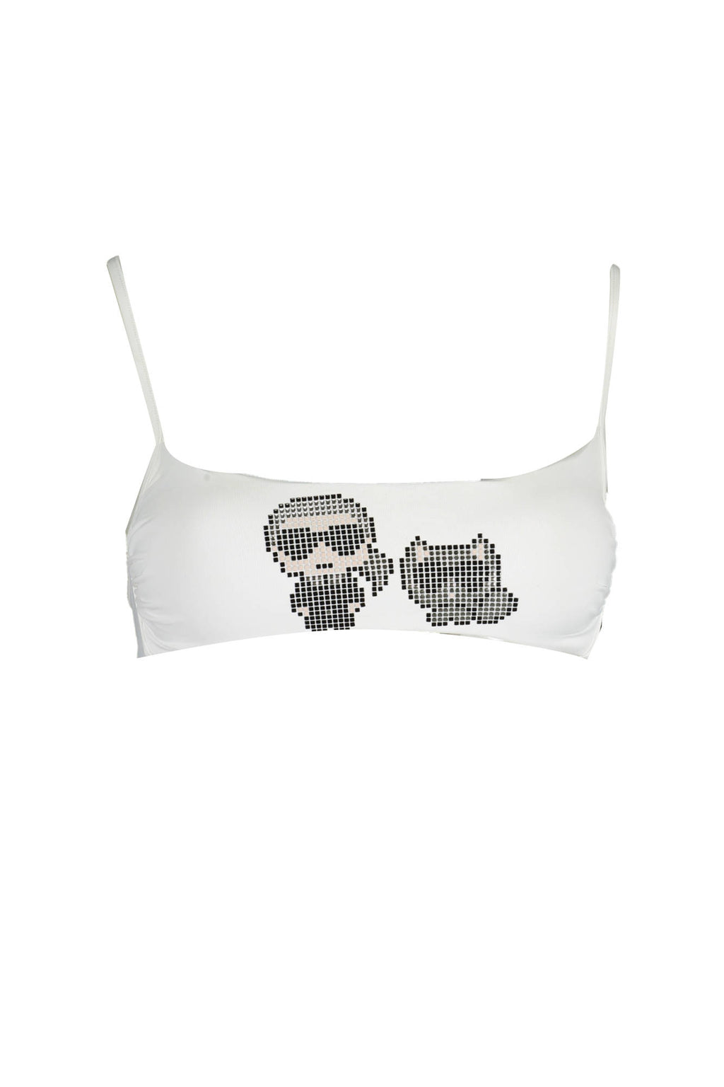 KARL LAGERFELD BEACHWEAR SWIMSUIT TOP WOMEN WHITE