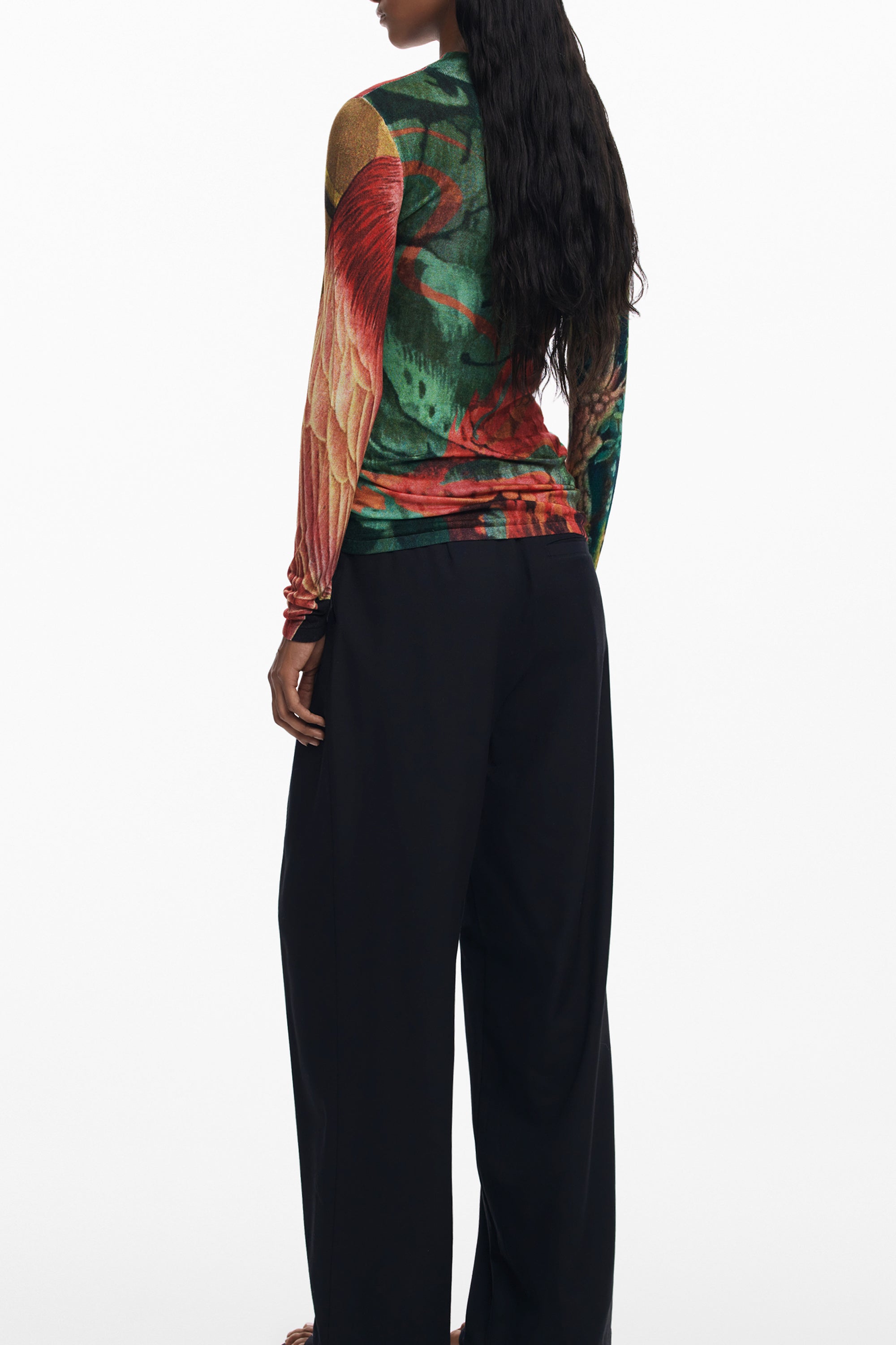 DESIGUAL WOMEN'S GREEN SWEATER