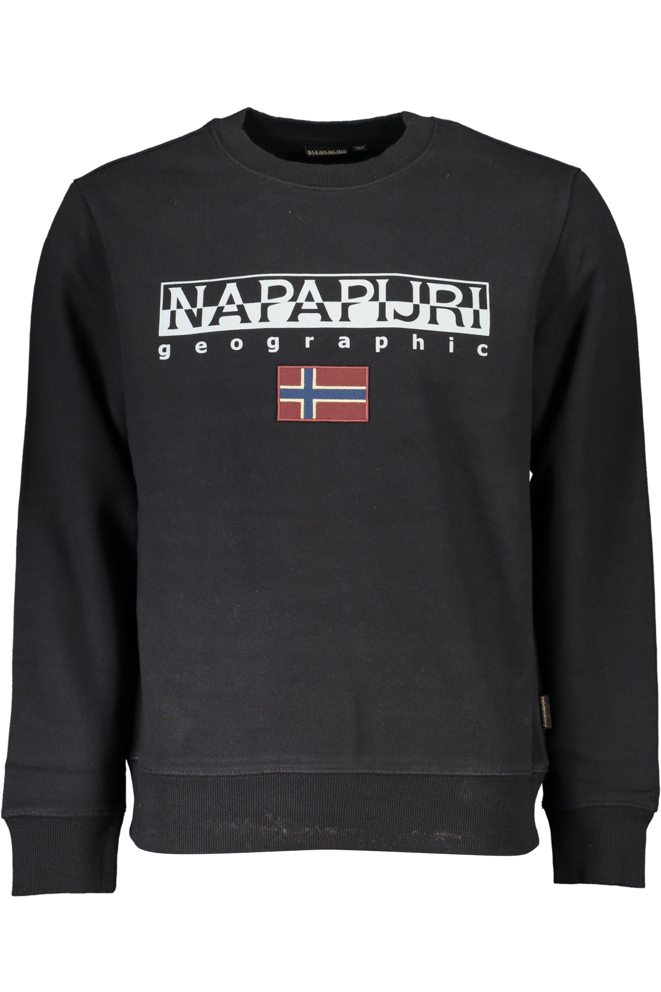 NAPAPIJRI MEN'S BLACK ZIPLESS SWEATSHIRT