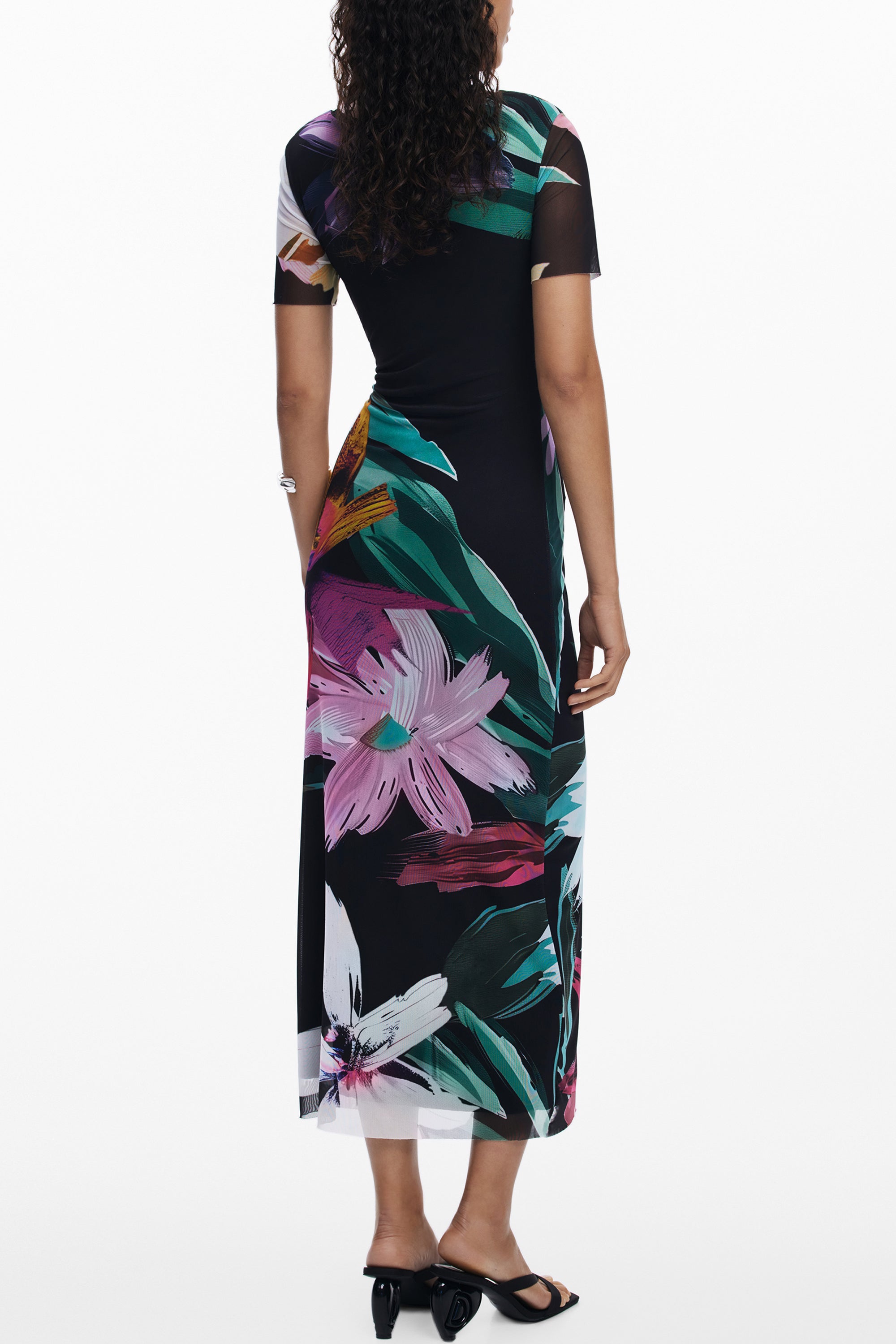 DESIGUAL WOMEN'S LONG BLACK DRESS