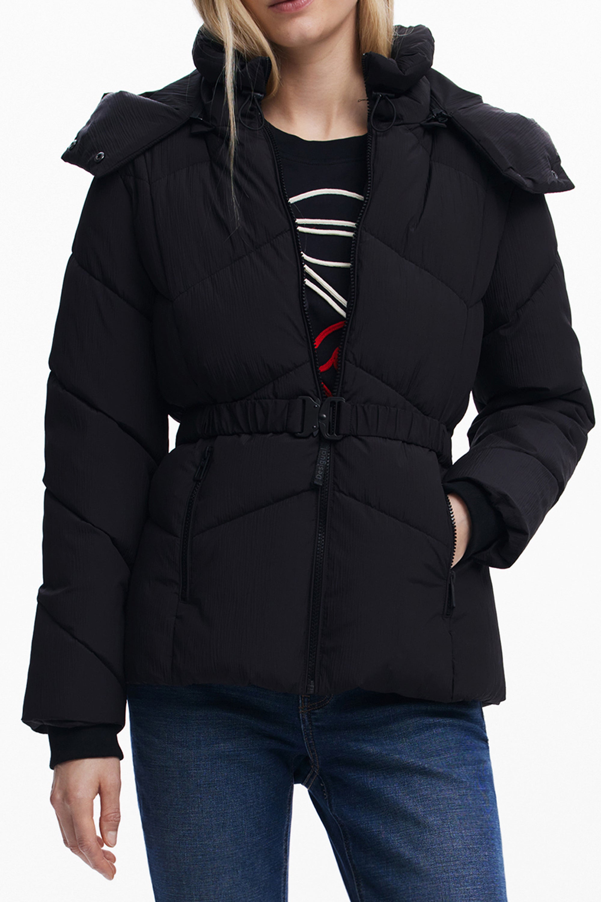 DESIGUAL WOMEN'S BLACK JACKET